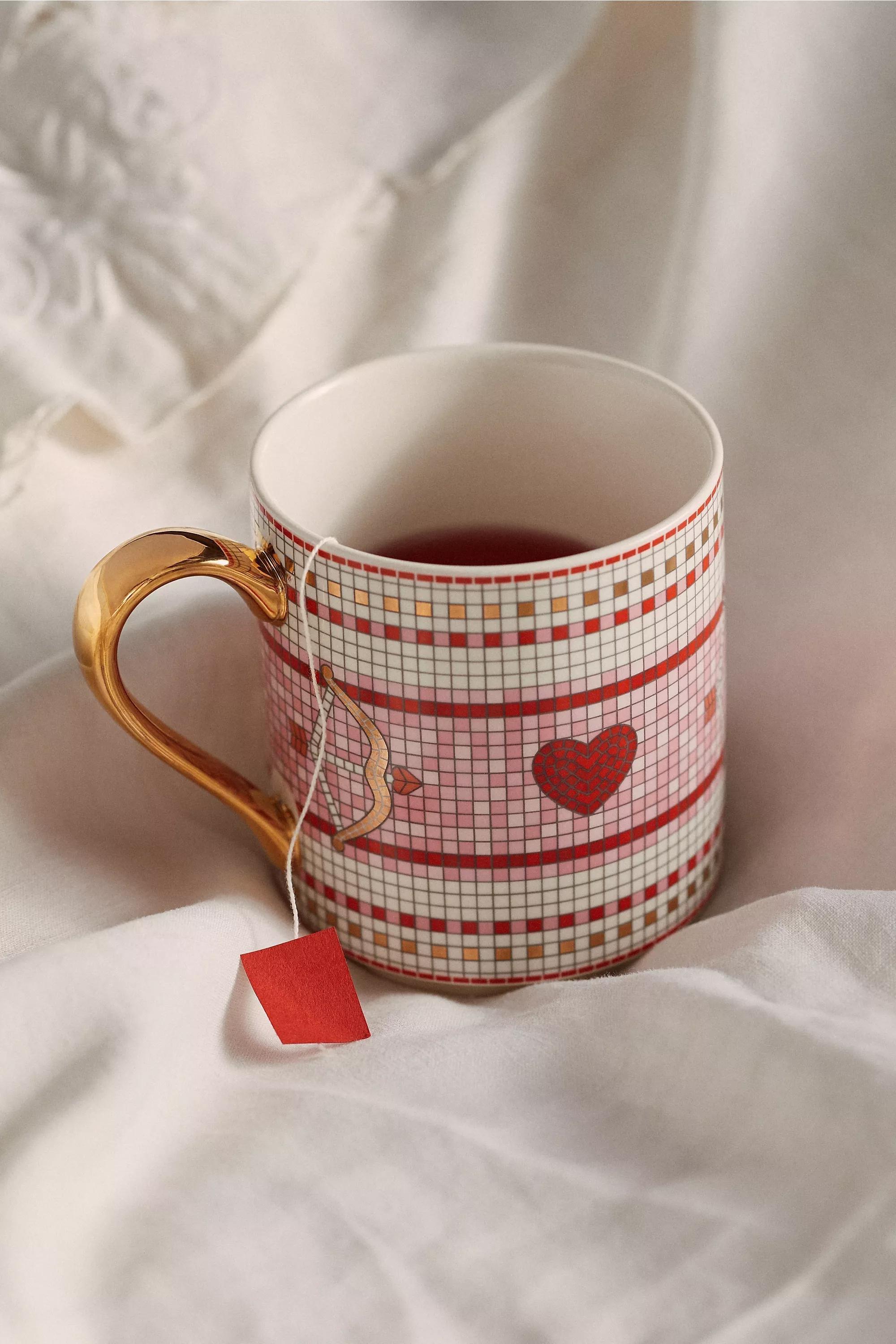 The Bistro Tile Stoneware Mug, Red, A501_0060, large image number 5