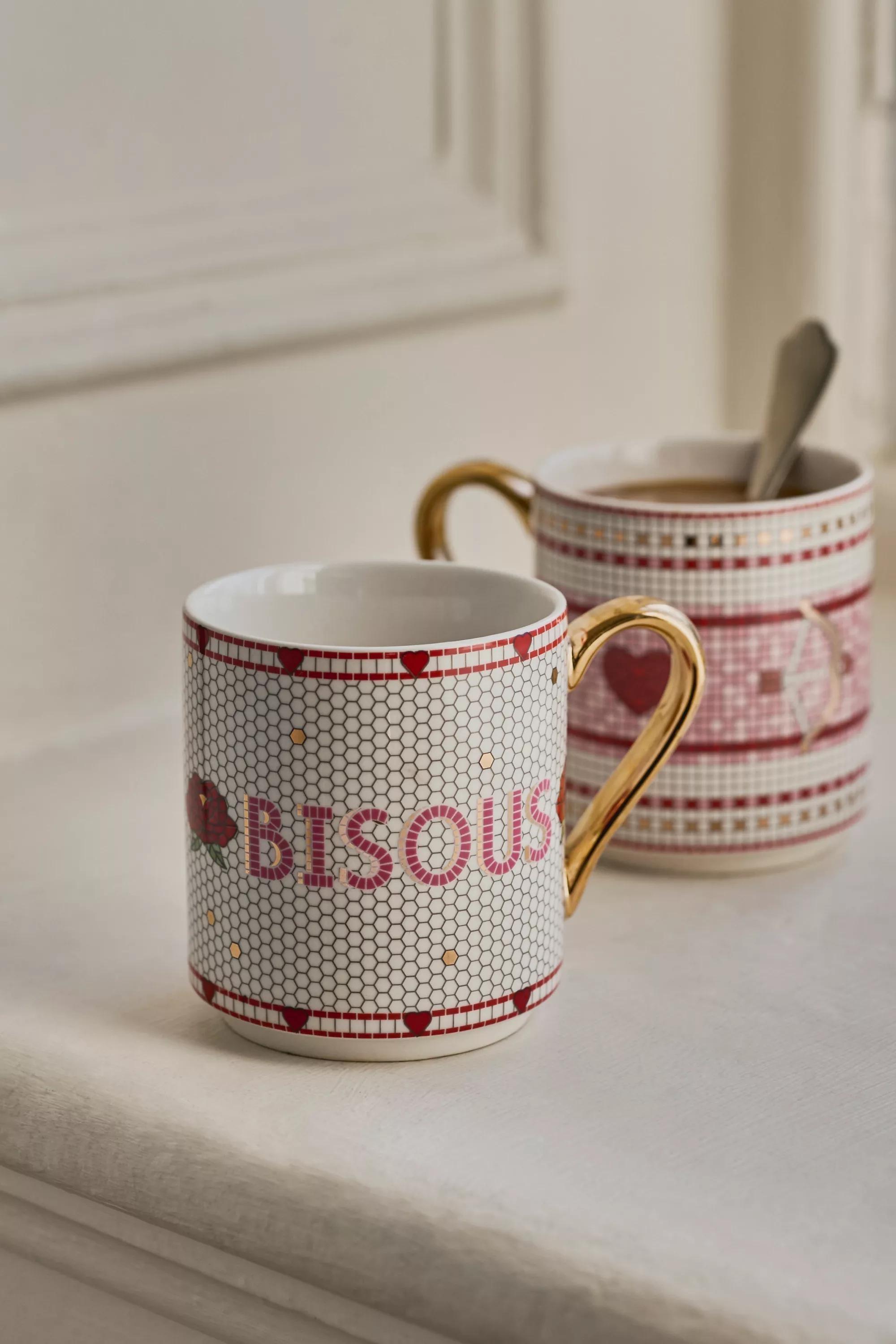 The Bistro Tile Stoneware Mug, Pink, A501_0066, large image number 3