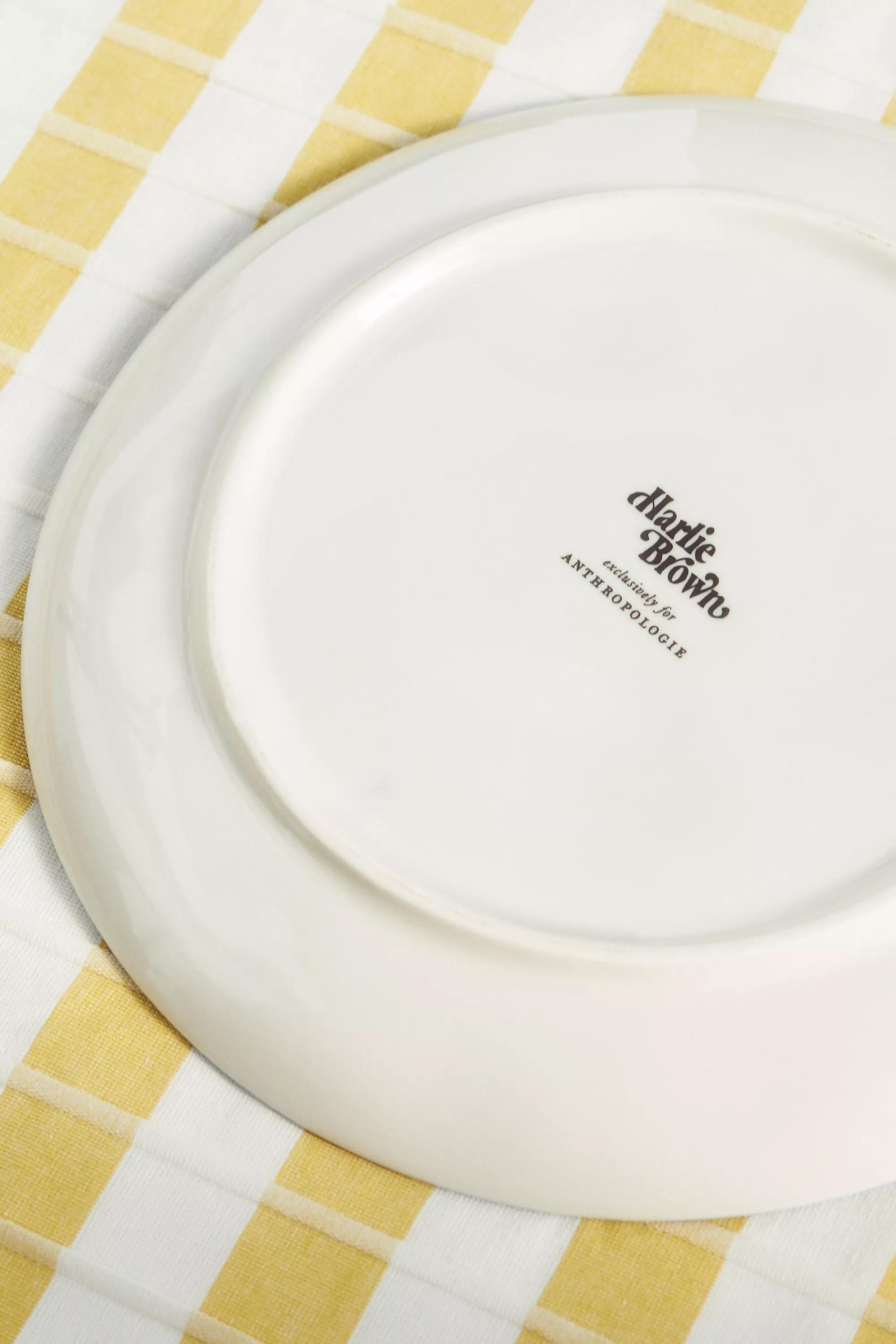 Harlie Brown Stoneware Dessert Plate, White, A501_0026, large image number 3