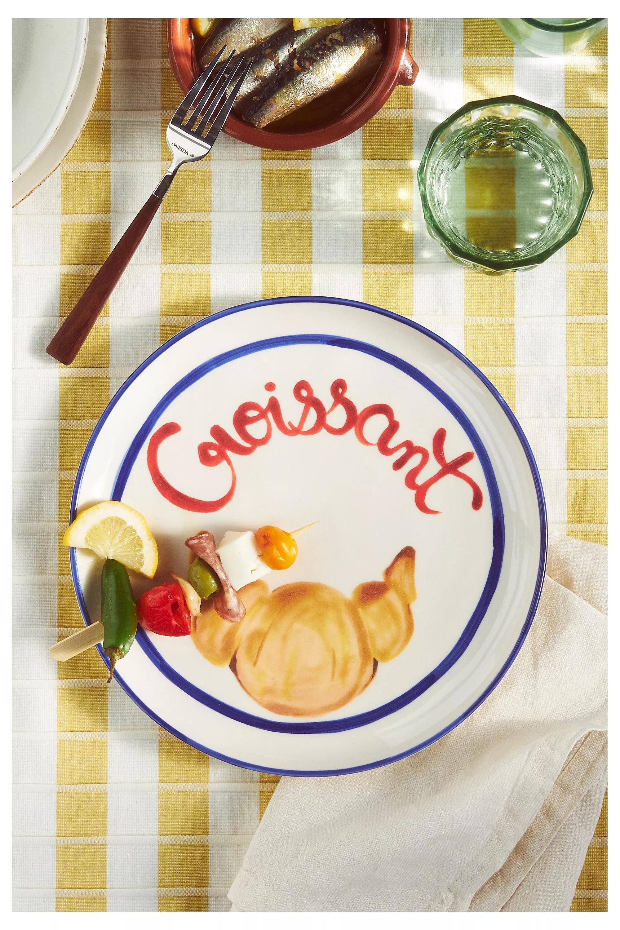 Stoneware Dessert Plate, Blue, A501_0040, large image number 1