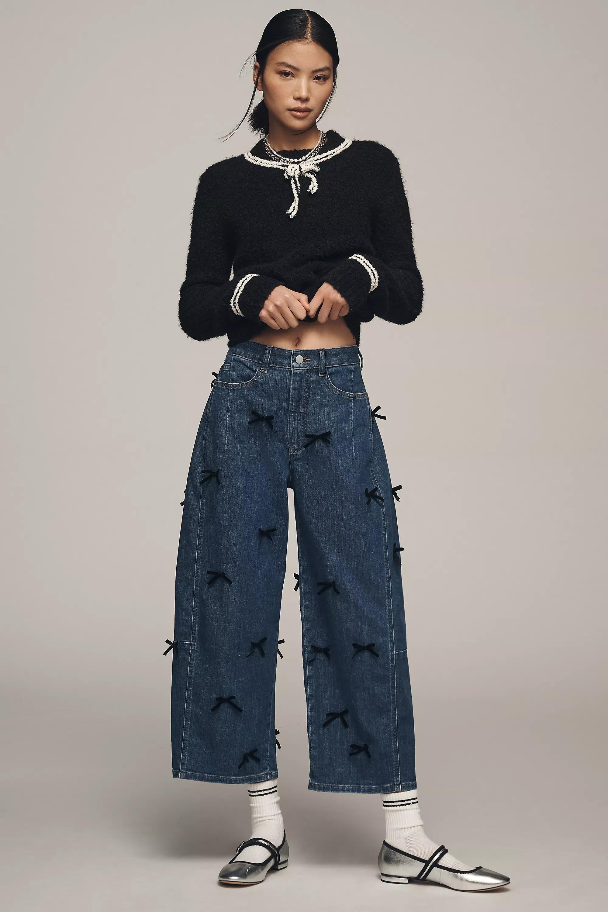 Anthropologie High-Rise Tapered Jeans, Blue, , large image number 0