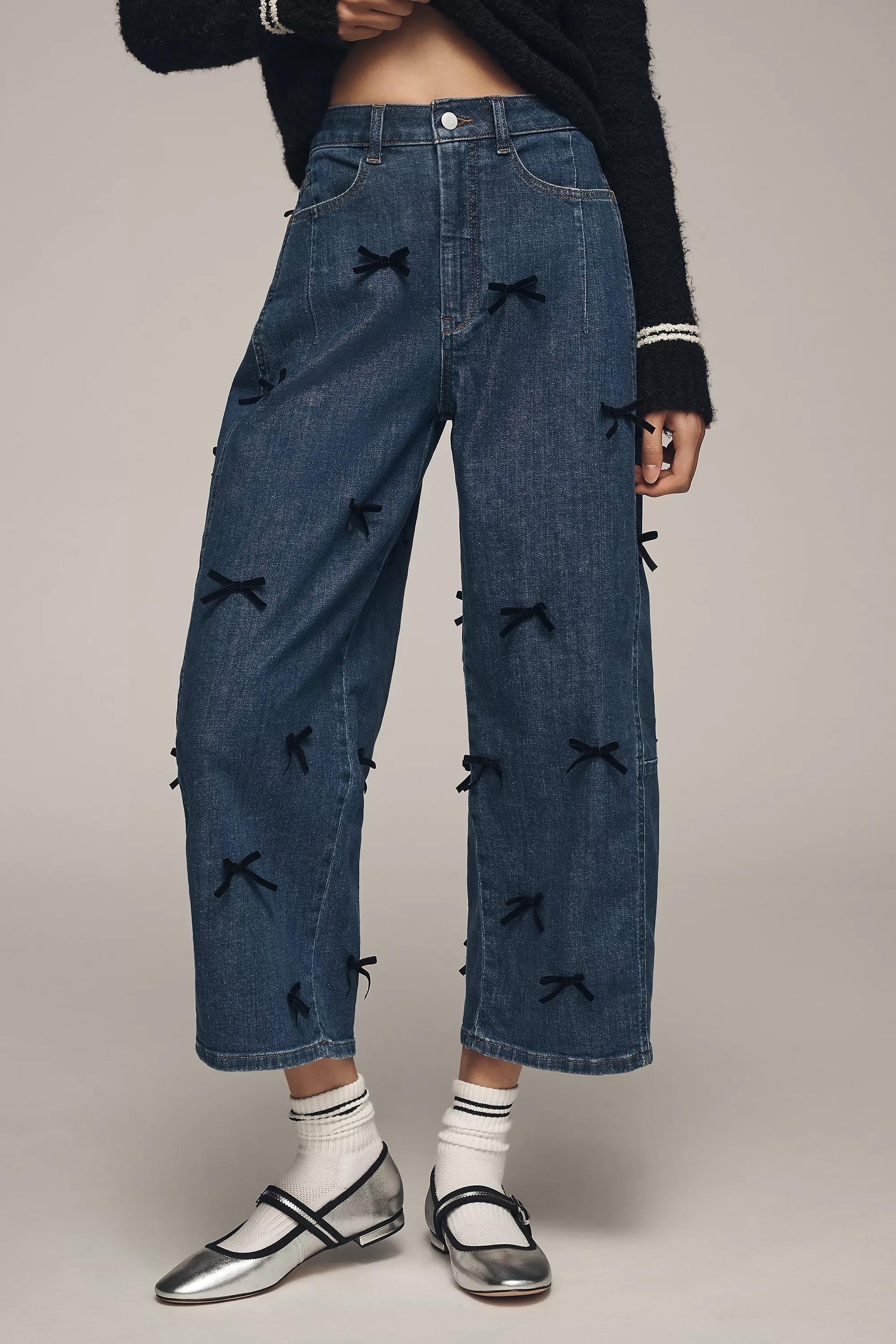 Anthropologie High-Rise Tapered Jeans, Blue, , large image number 1