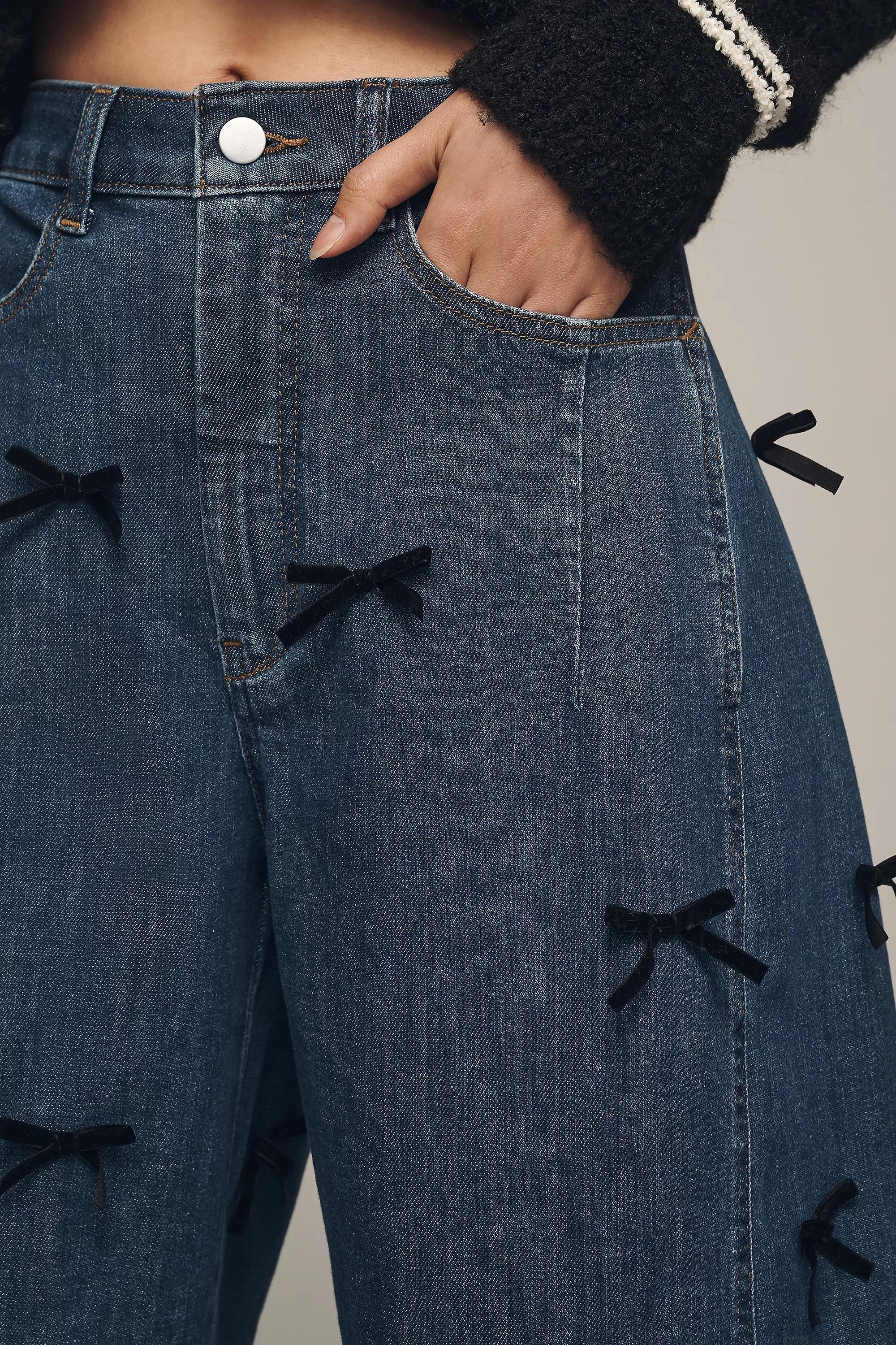 Anthropologie High-Rise Tapered Jeans, Blue, , large image number 2
