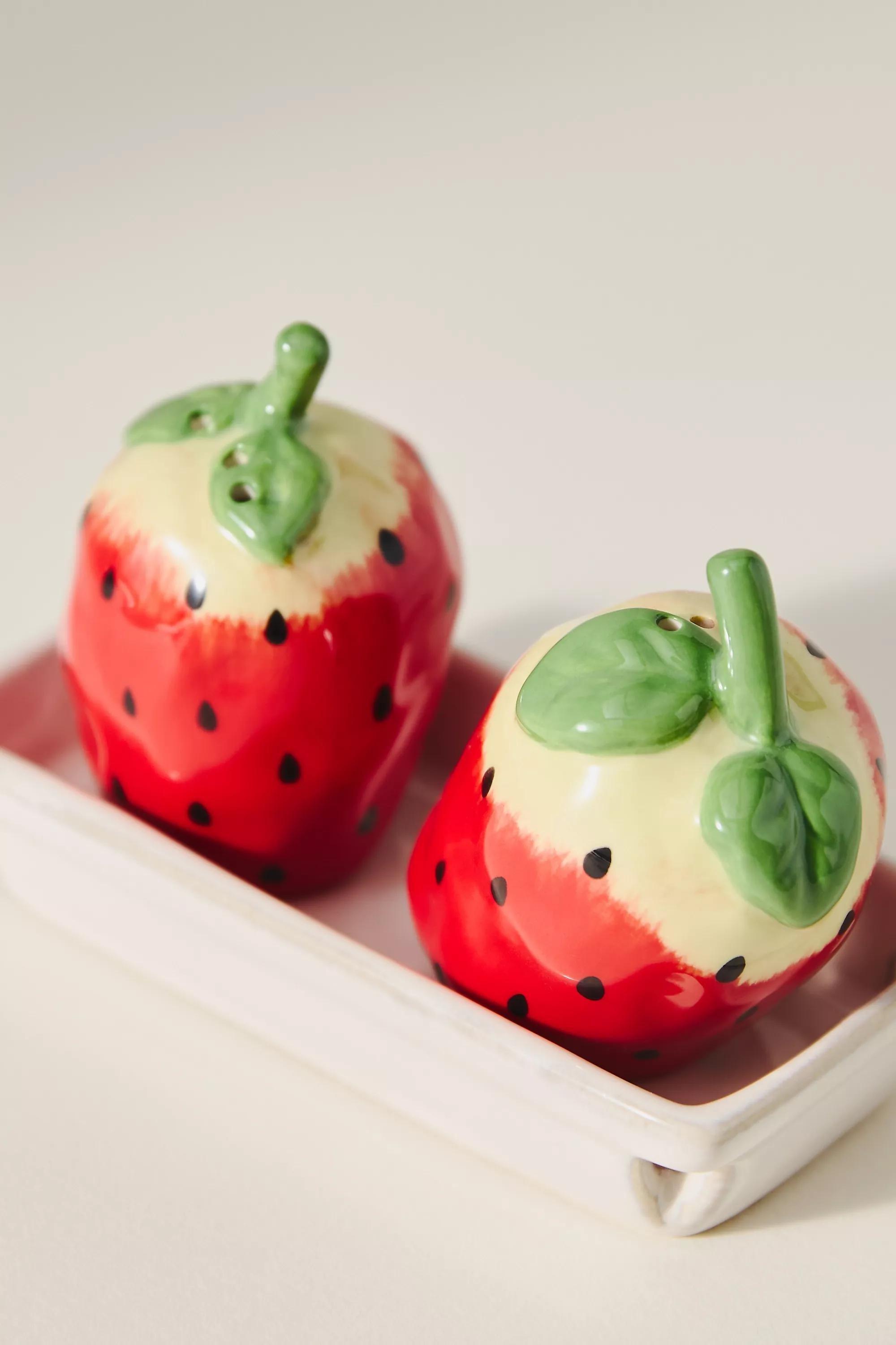 Foster Strawberry Salt & Pepper Shakers, Red, A501_0060, large image number 3