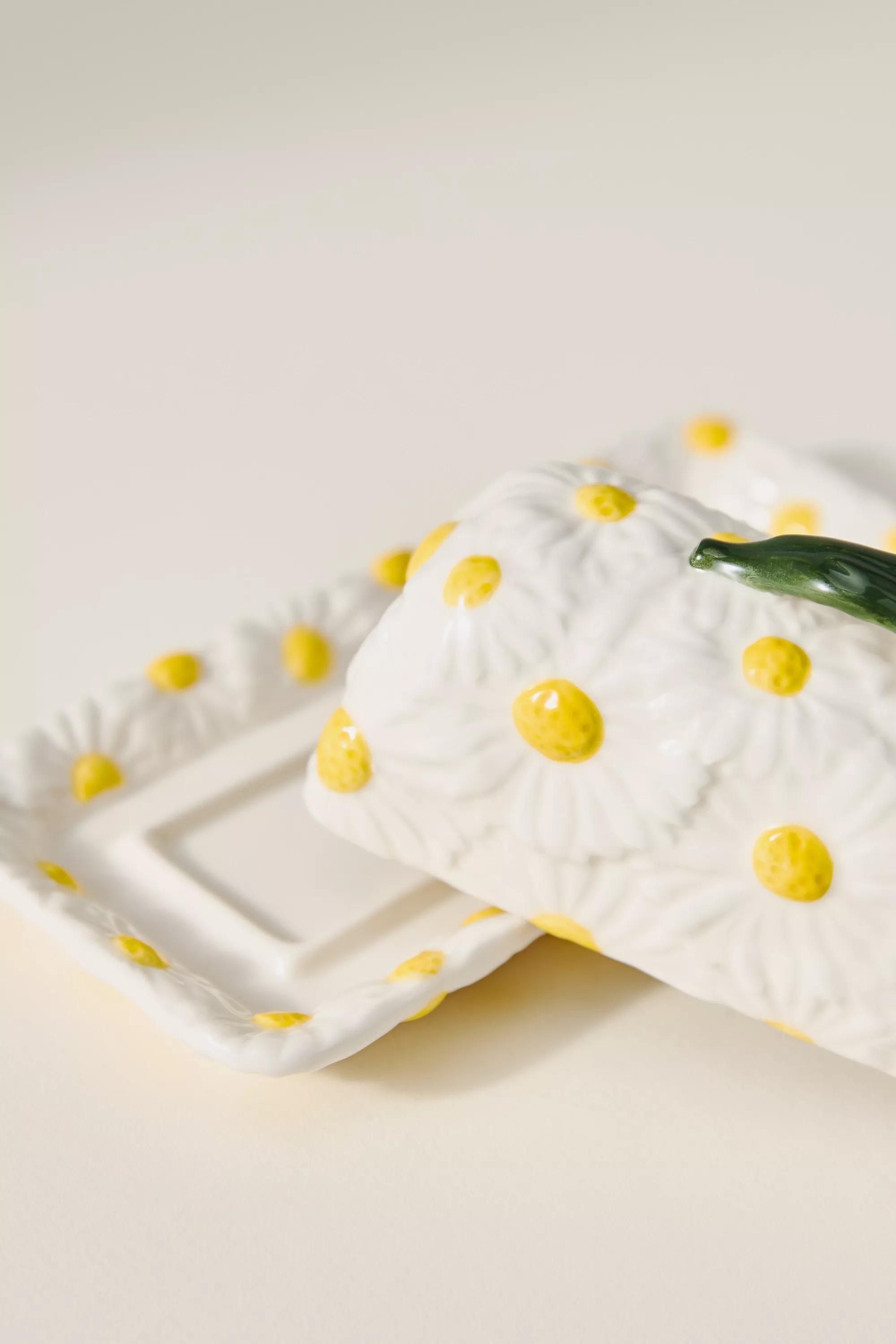 Foster Stoneware Butter Dish, Yellow, A501_0010, large image number 1