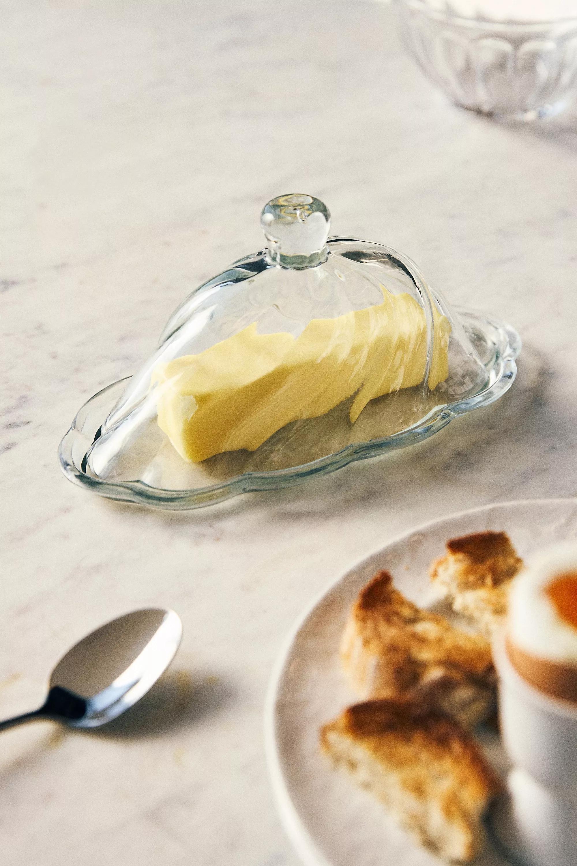 Etta Glass Butter Dish, A501_0000, large image number 2
