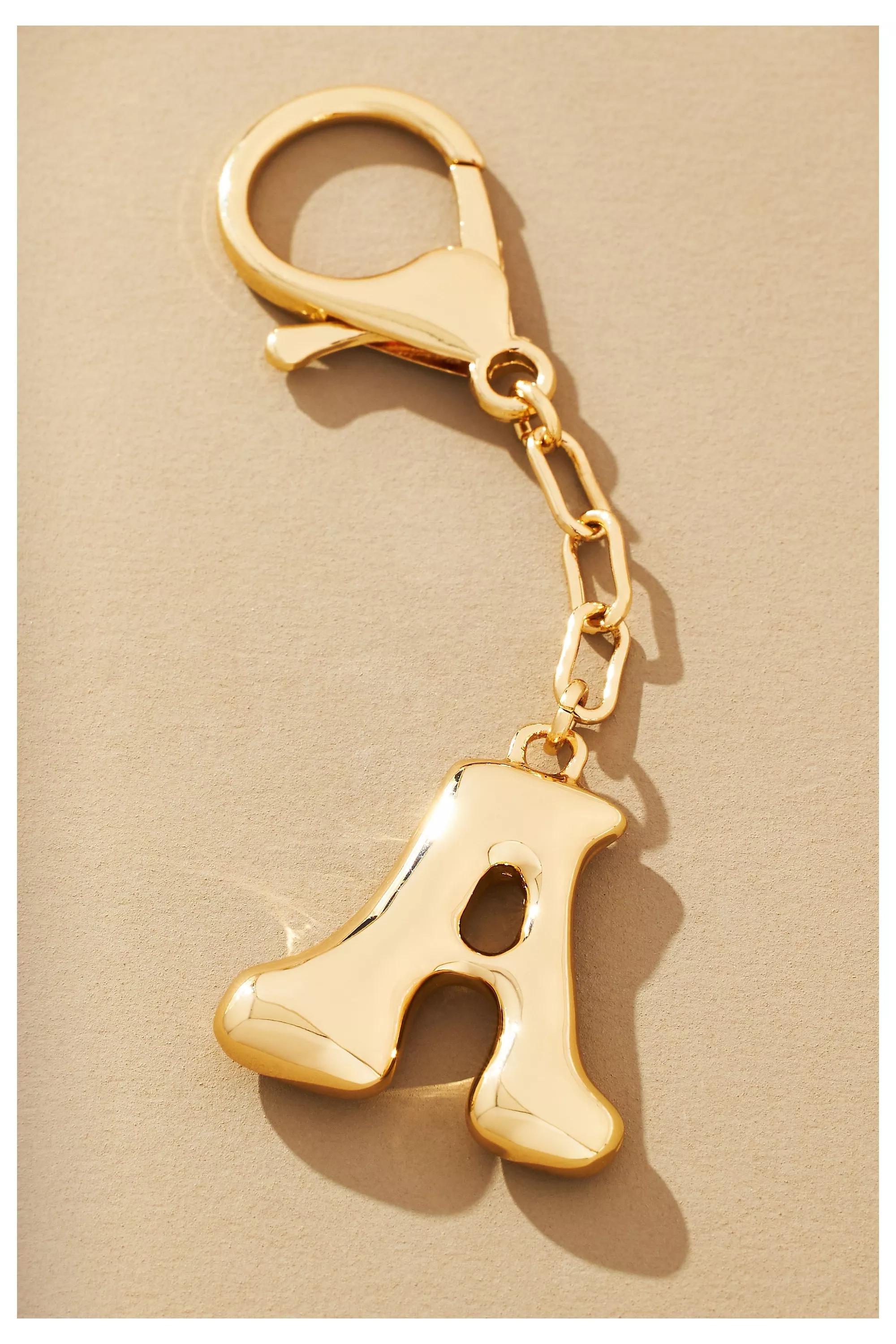 Bubble Letter Monogram Bag Charm, A, A501_0901, medium