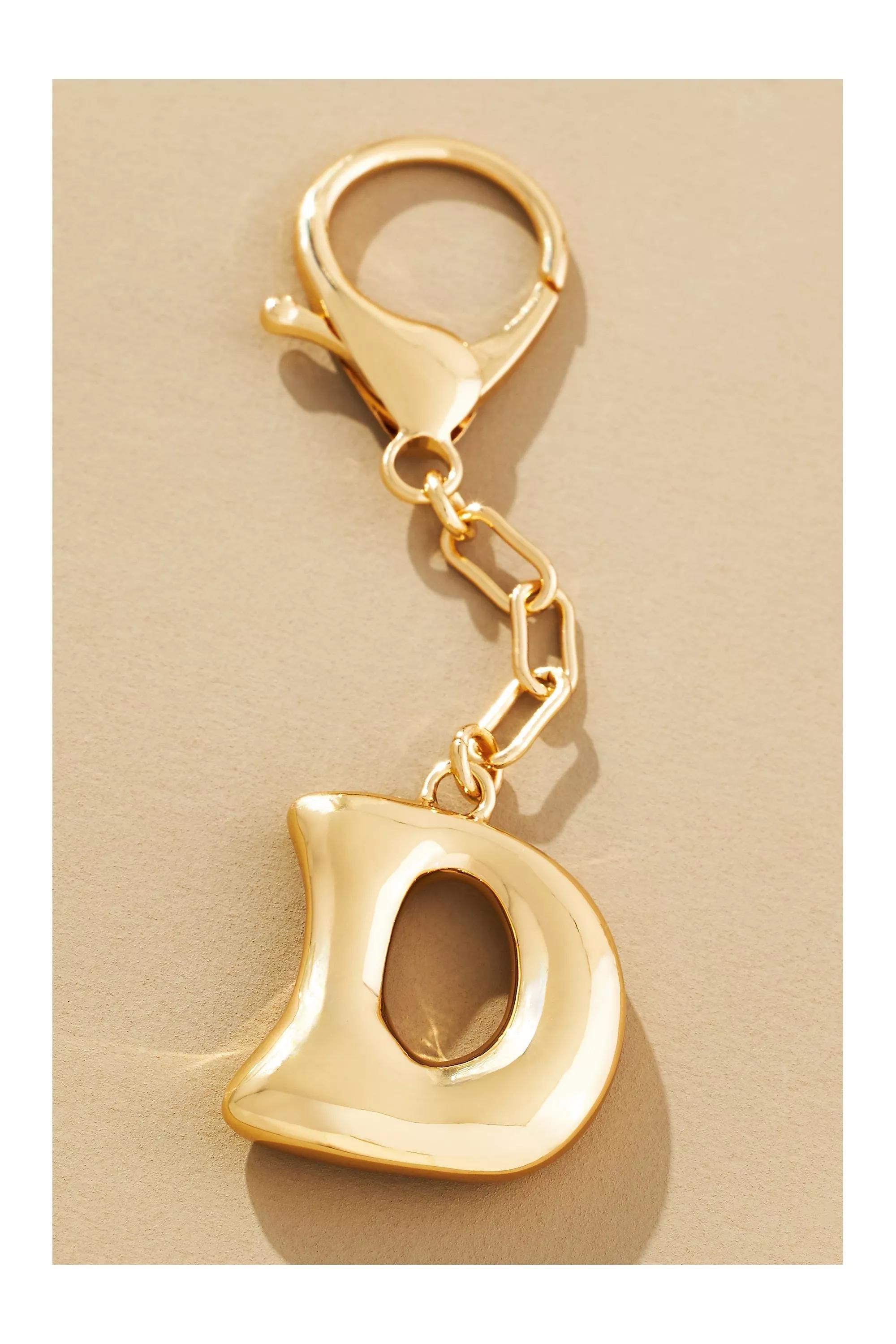 D Bubble Letter Monogram Bag Charm, A501_0904, medium