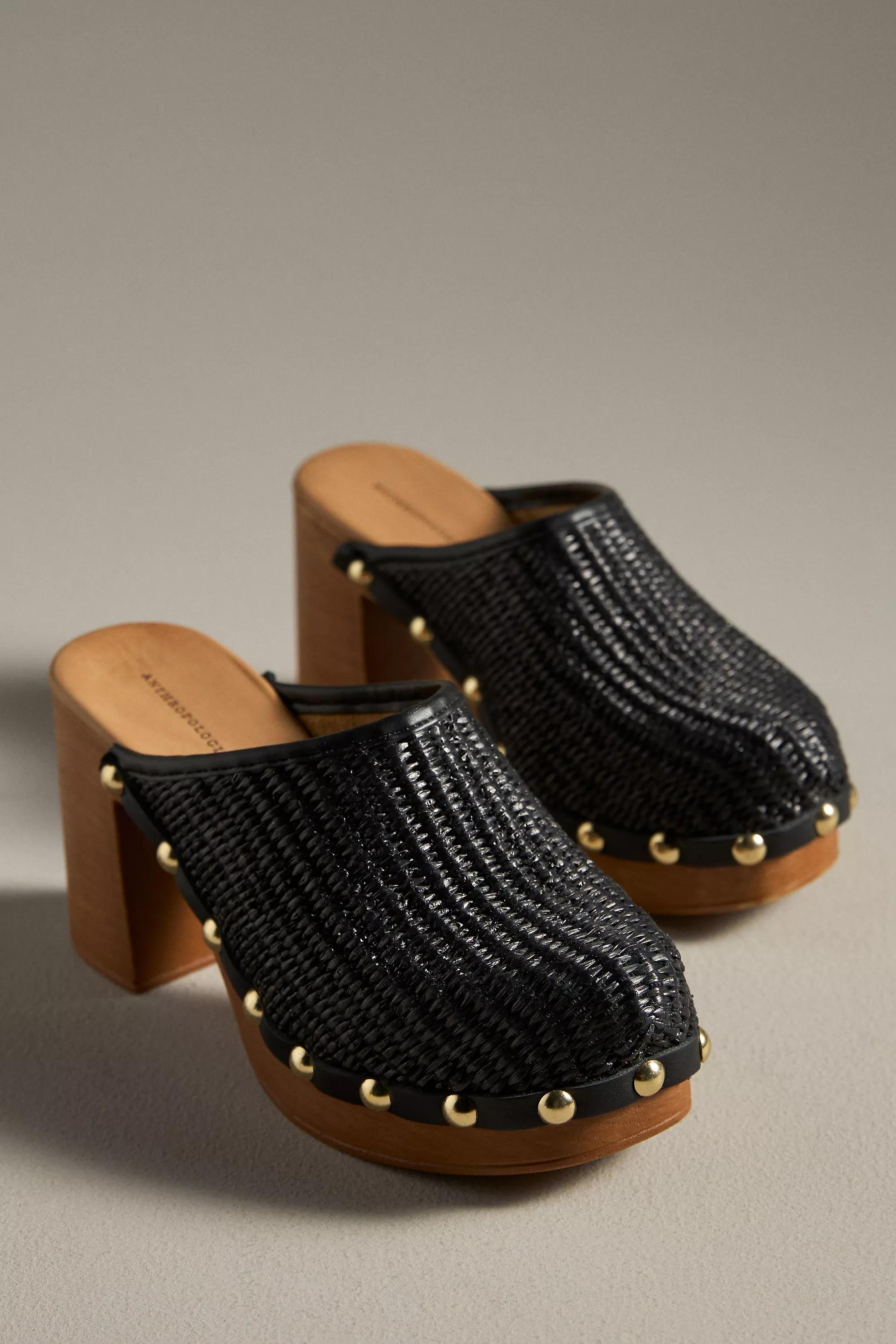 Anthropologie Heels Mules, Black, , large image number 1