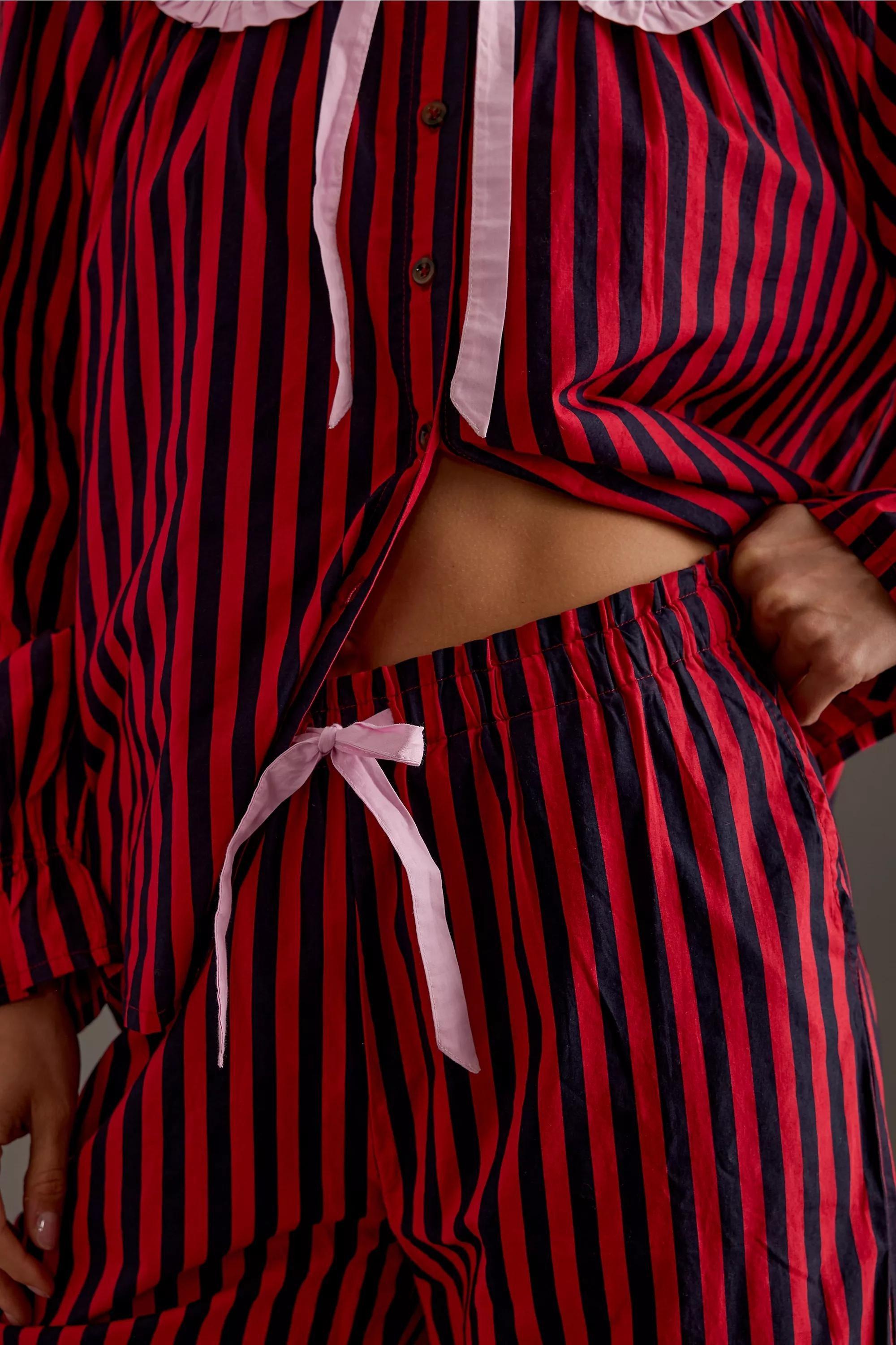Anthropologie Pj Set, Striped Nightwear, Red, , large image number 4