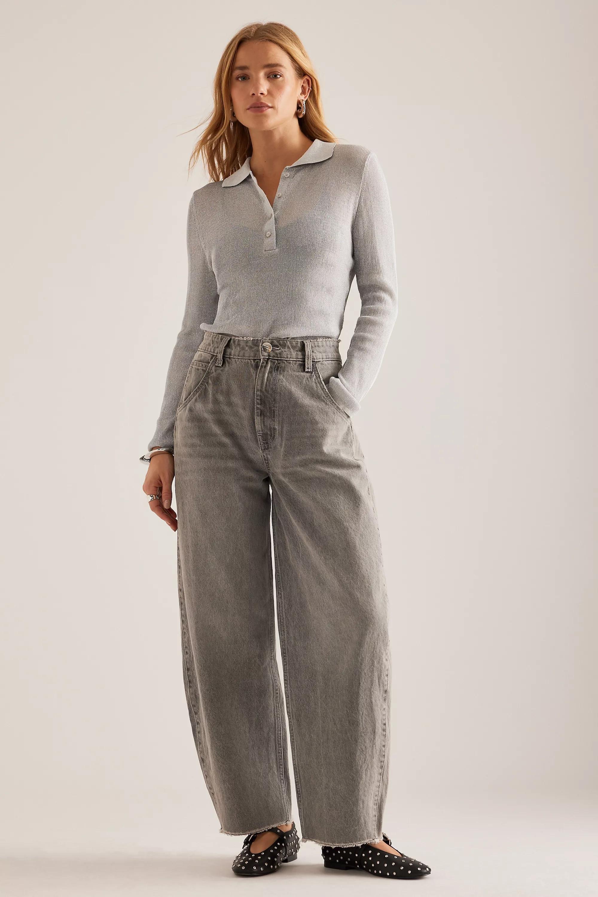 Anthropologie ed Denim Wide-Leg Long, Grey, , large image number 0