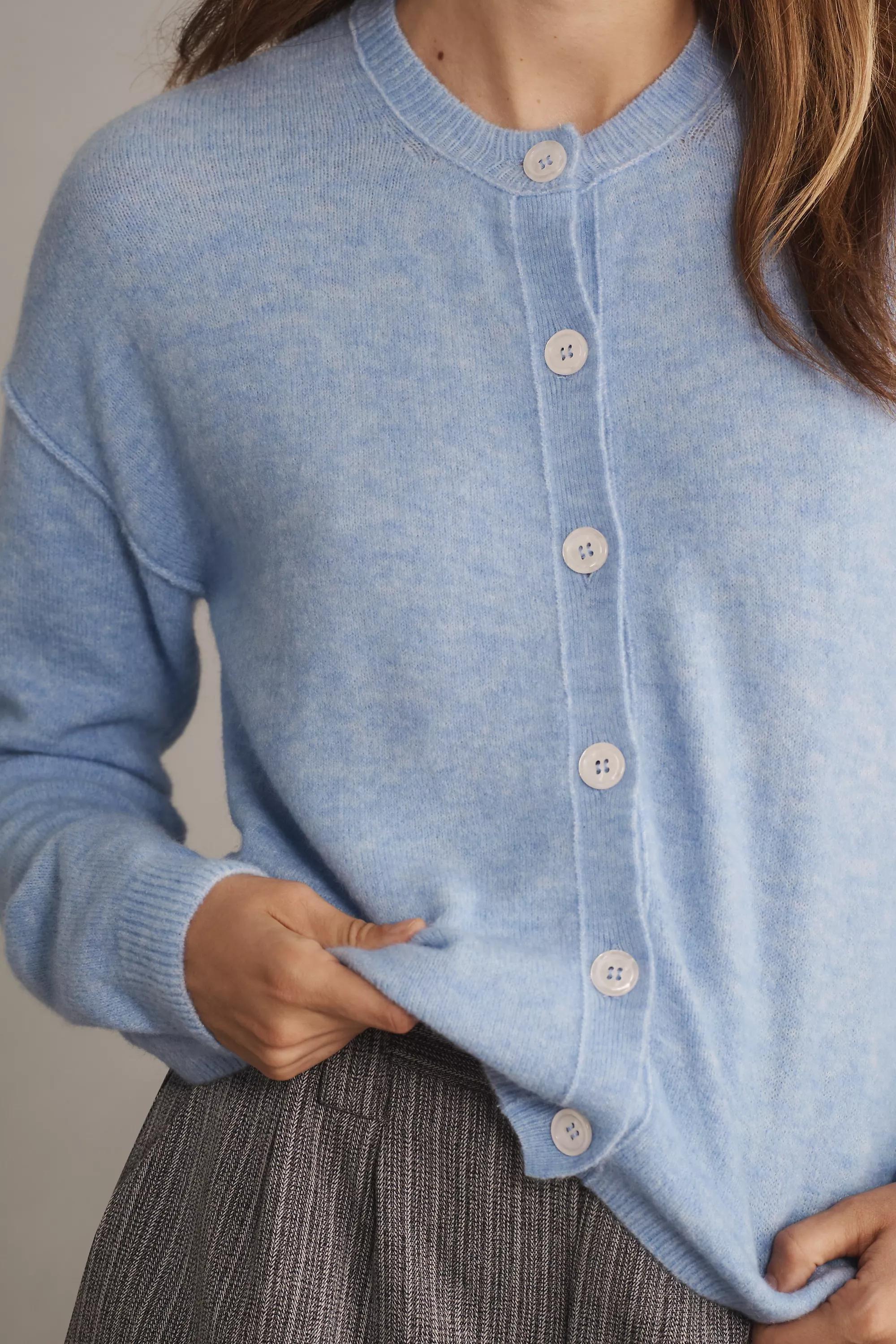 Anthropologie Knitted Cardigan, Blue, , large image number 3