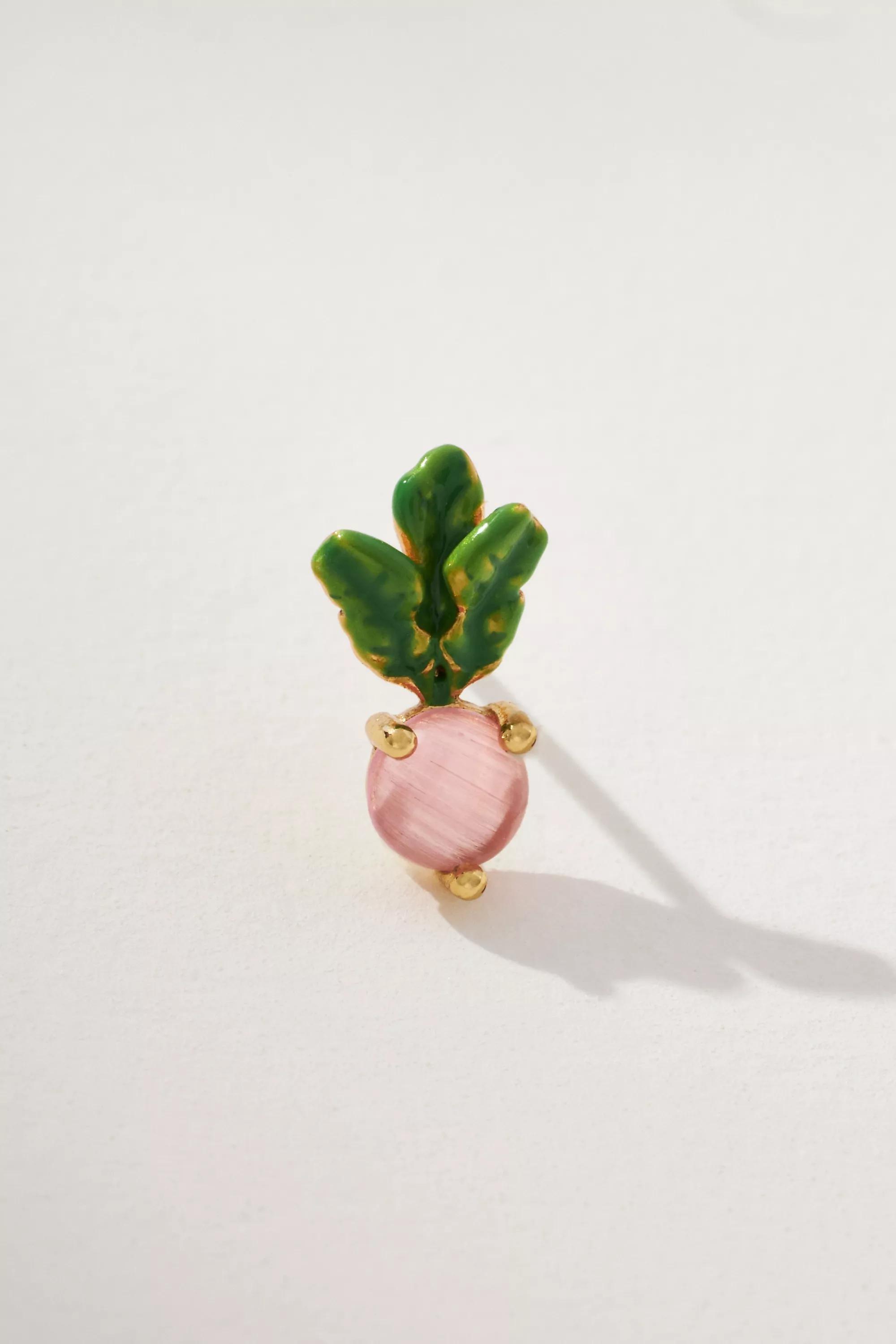 Anthropologie Floral Earrings, Pink, A501_0066, large image number 1