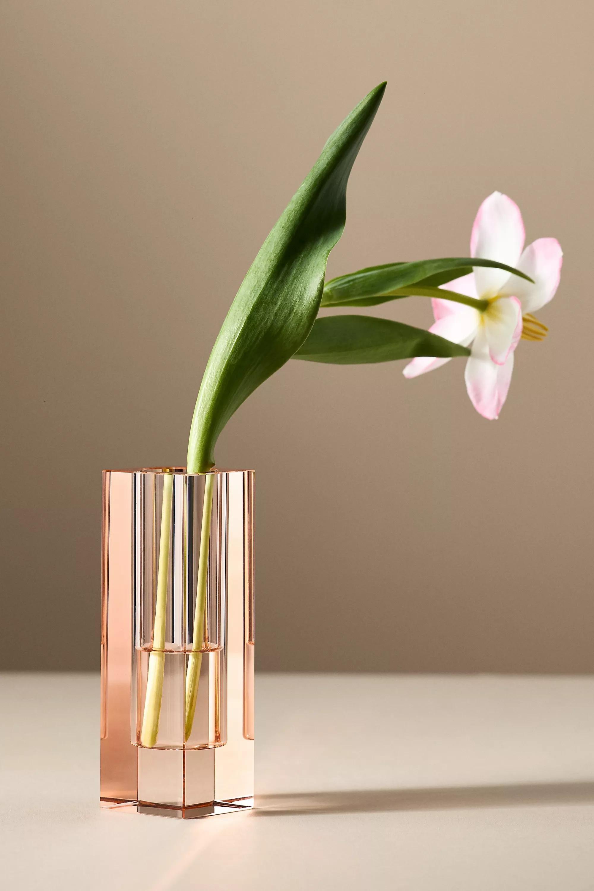 Cut Glass Stem Vase, Orange, A501_0280, large image number 0