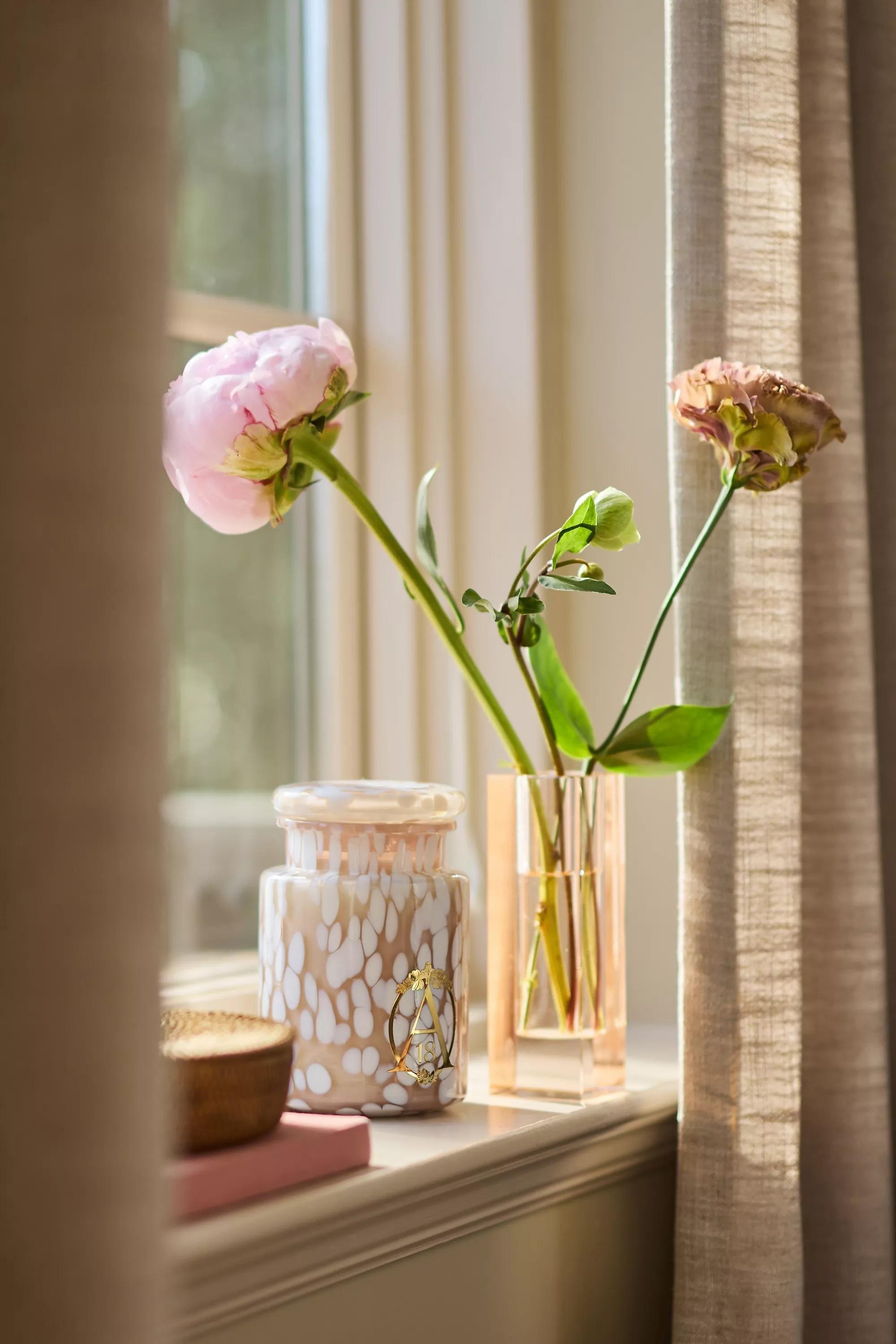 Cut Glass Stem Vase, Orange, A501_0280, large image number 2