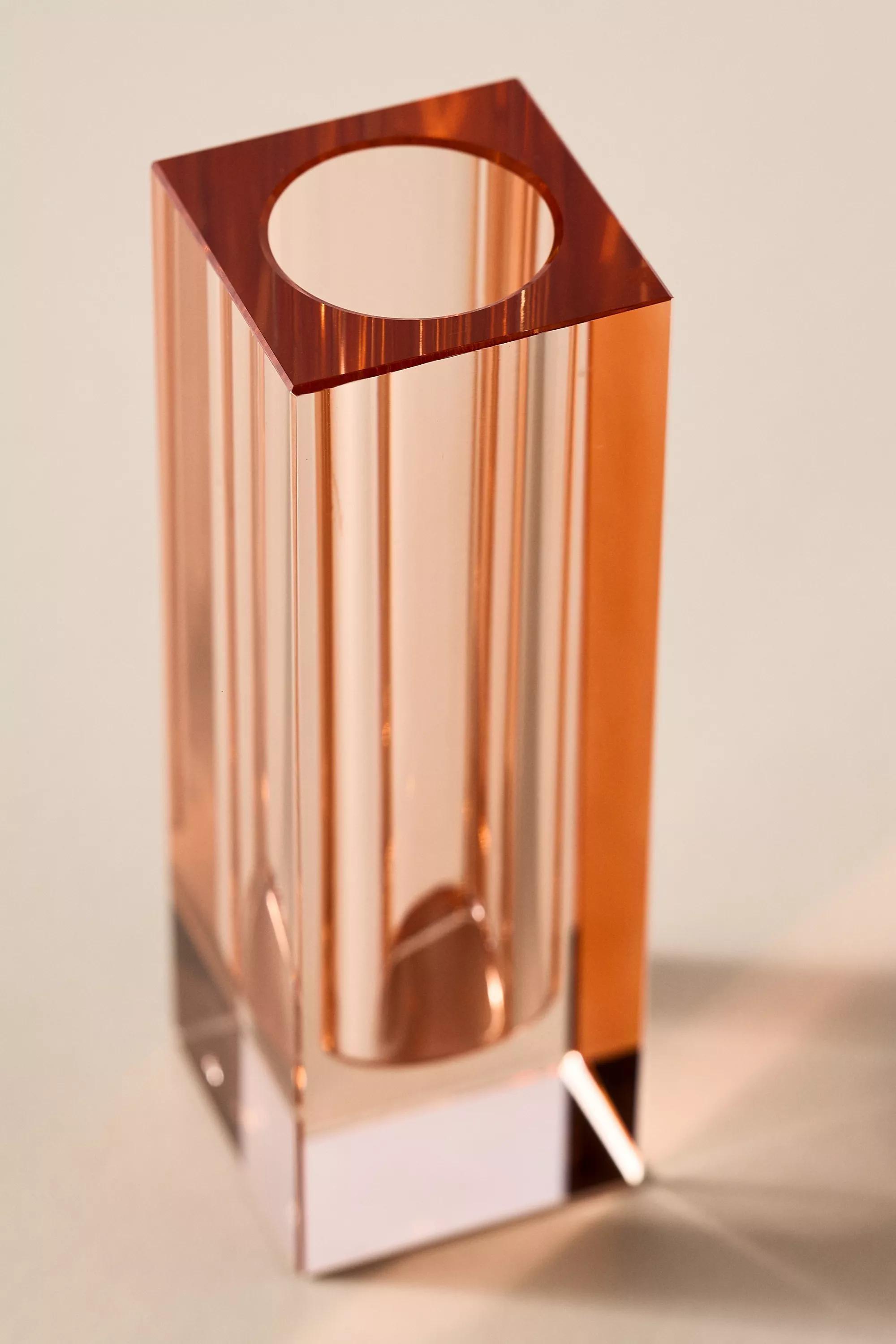 Cut Glass Stem Vase, Orange, A501_0280, large image number 3