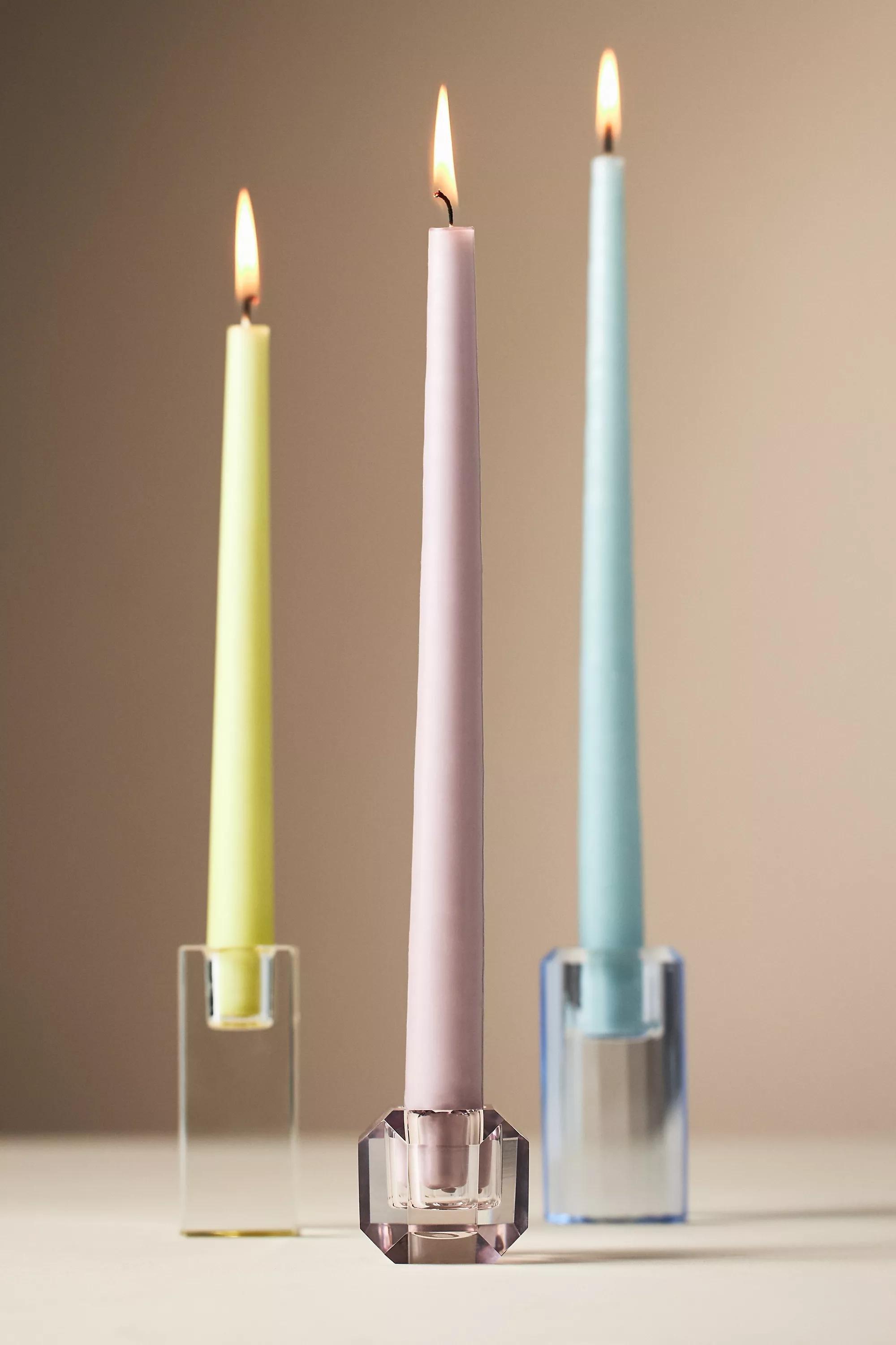 Cut Glass Mini Candle Holder, Blue, A501_0435, large image number 1
