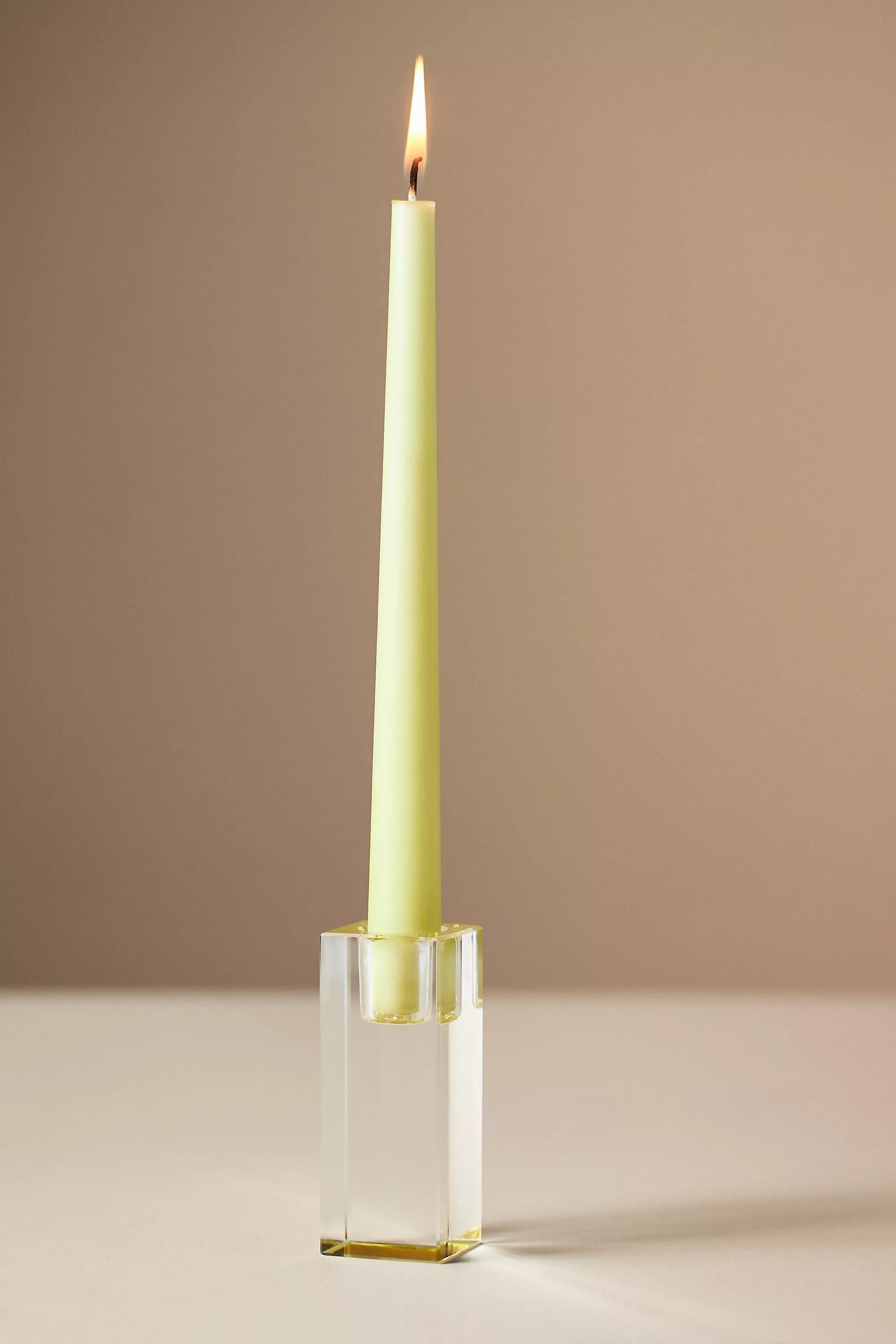 Cut Glass Mini Candle Holder, Yellow, A501_0714, large image number 0