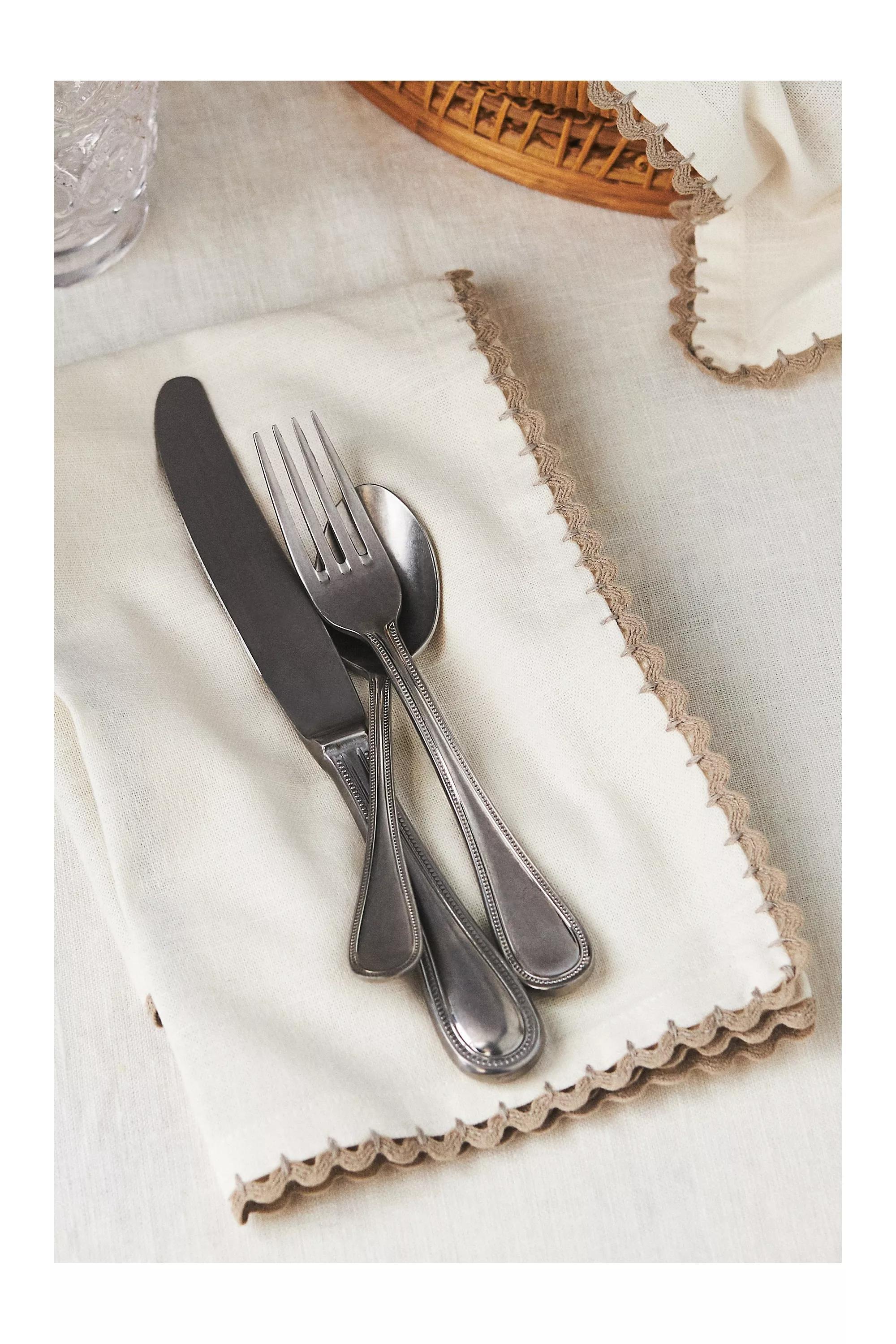 Cotton Napkins, Set Of 4, White, A501_0010, large image number 0