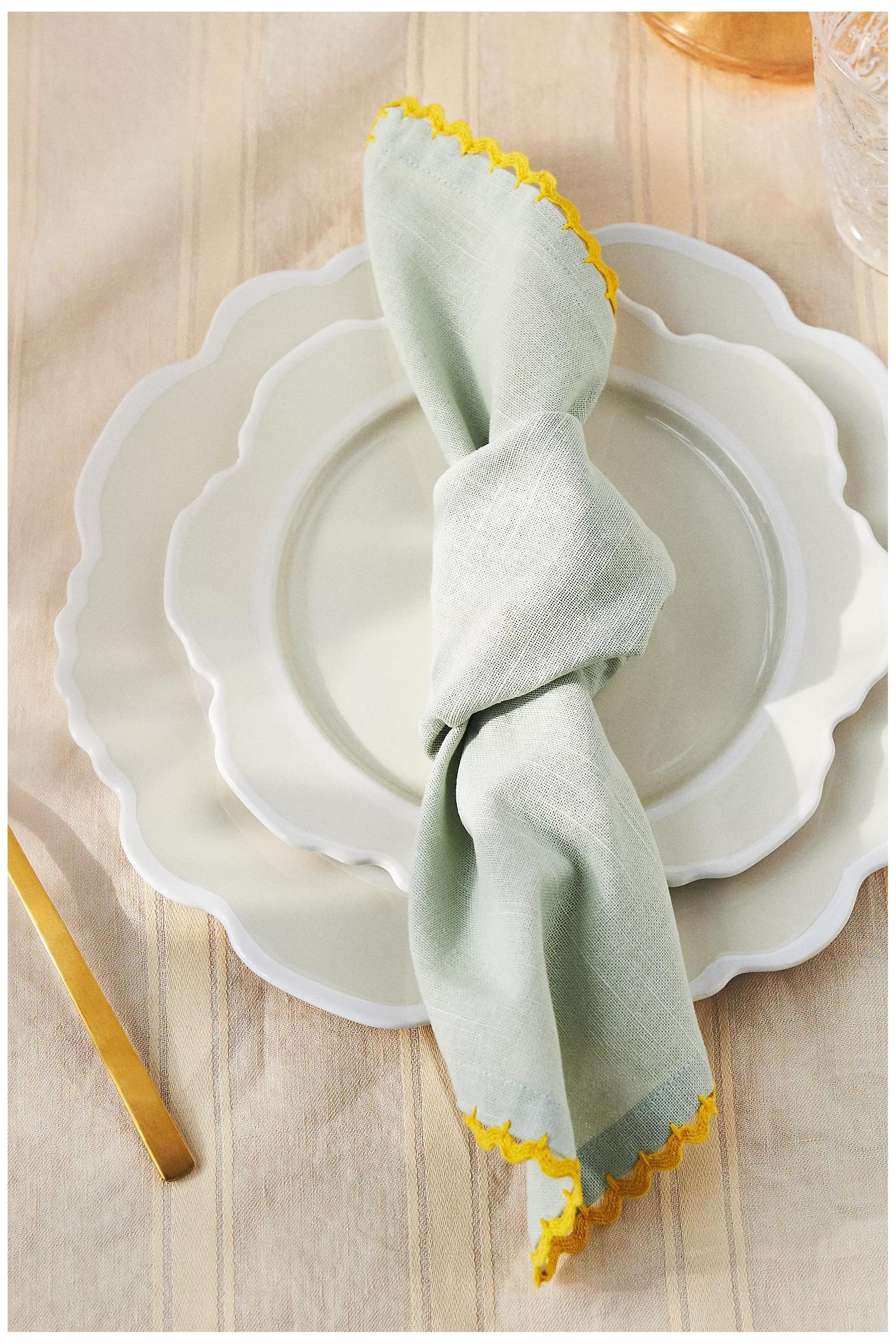 Cotton Napkins, Set Of 4, Blue, A501_0098, large image number 0