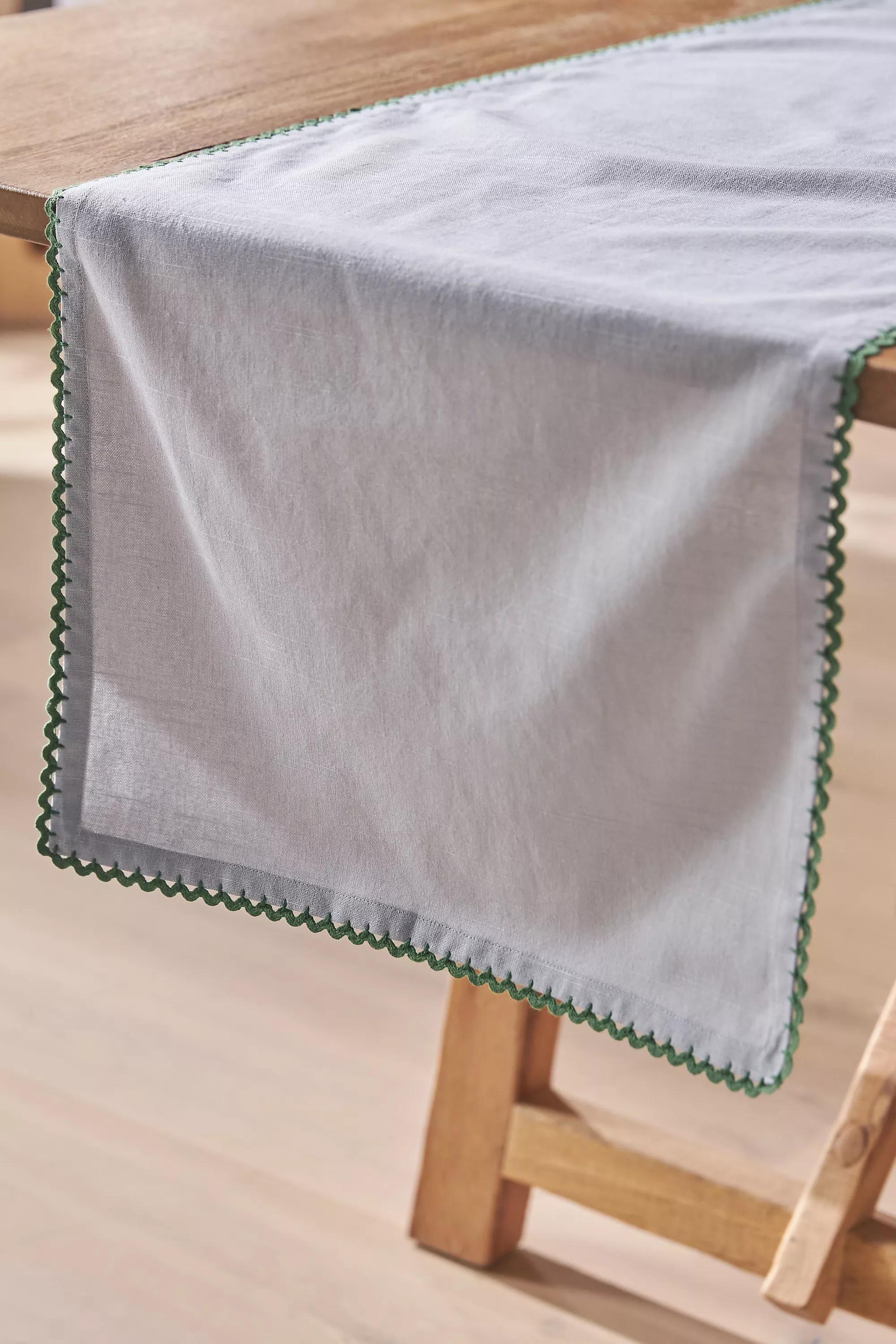 Ric Rac Cotton Table Runner, White, A501_0045, large image number 2