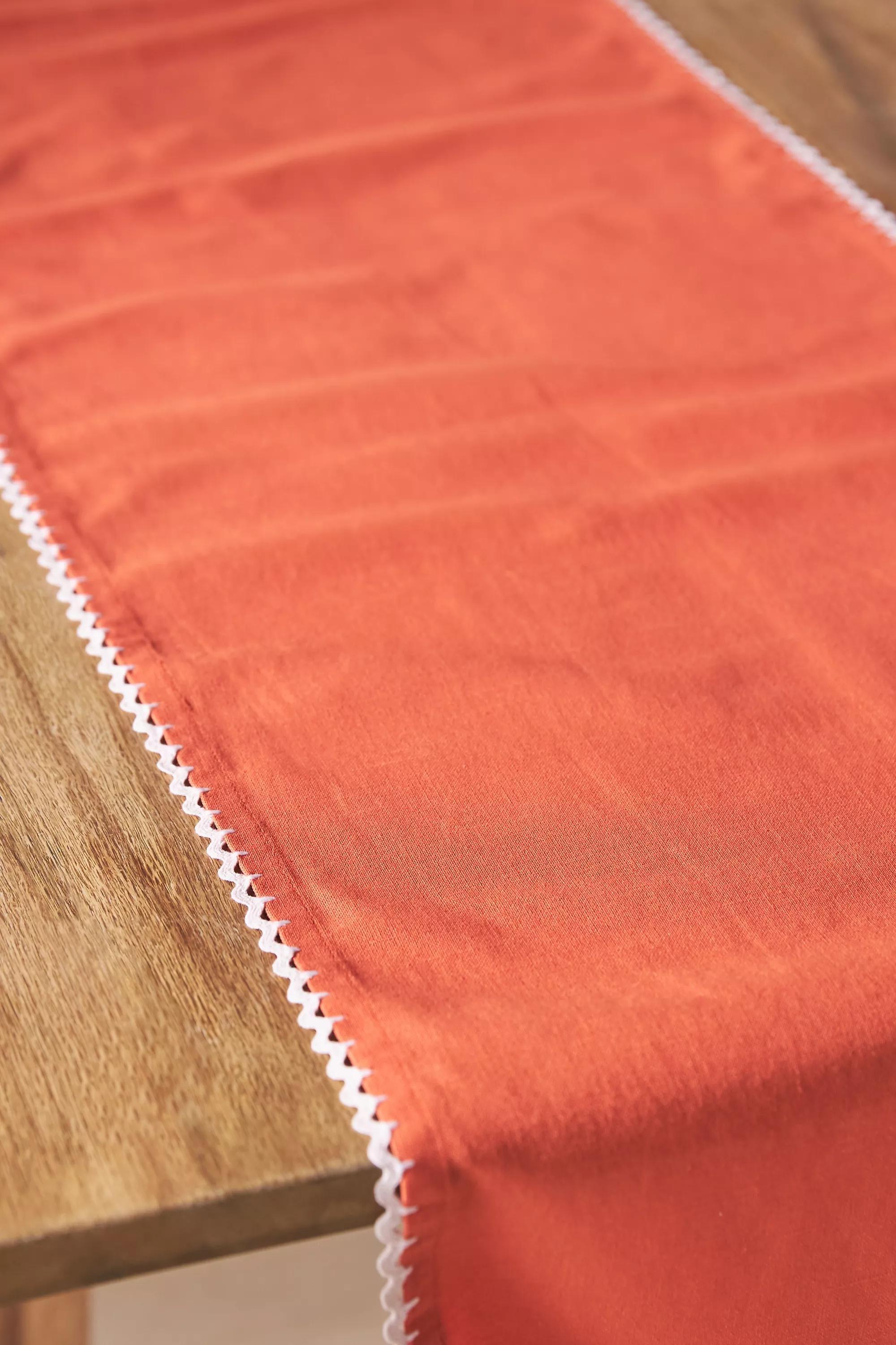 Ric Rac Cotton Table Runner, Red, A501_0066, large image number 1