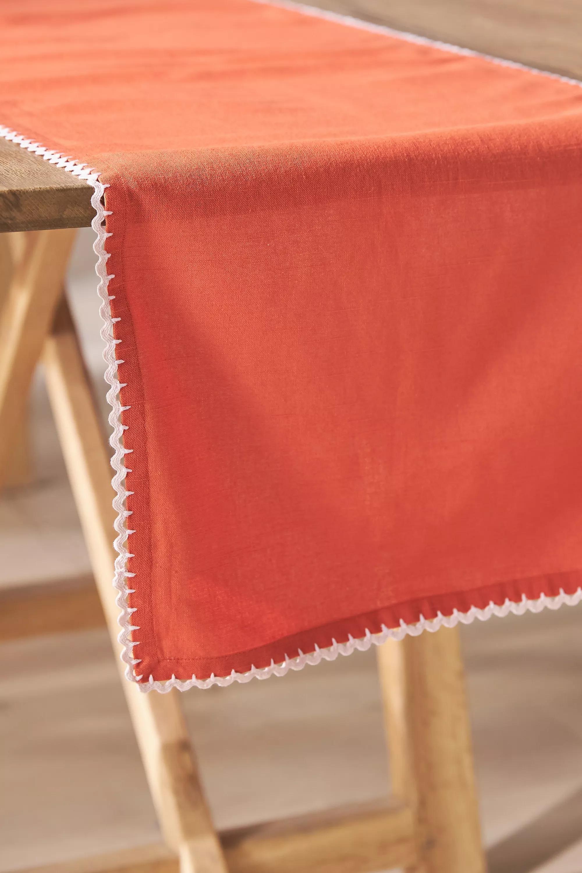 Ric Rac Cotton Table Runner, Red, A501_0066, large image number 2