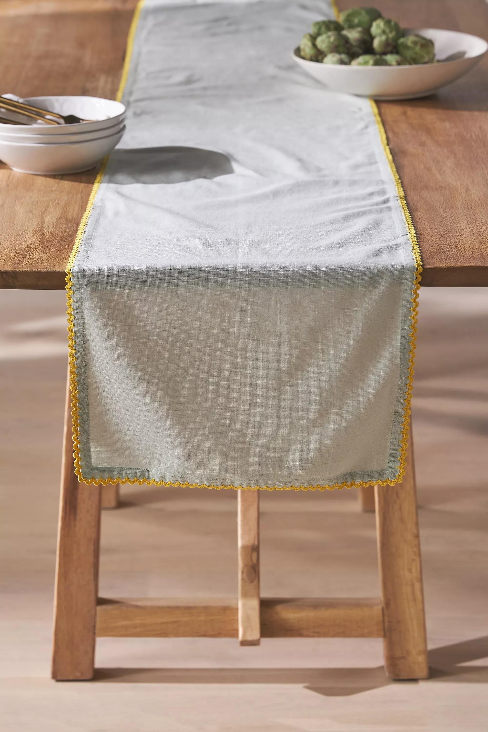 Ric Rac Cotton Table Runner, Blue, A501_0098, large image number 0