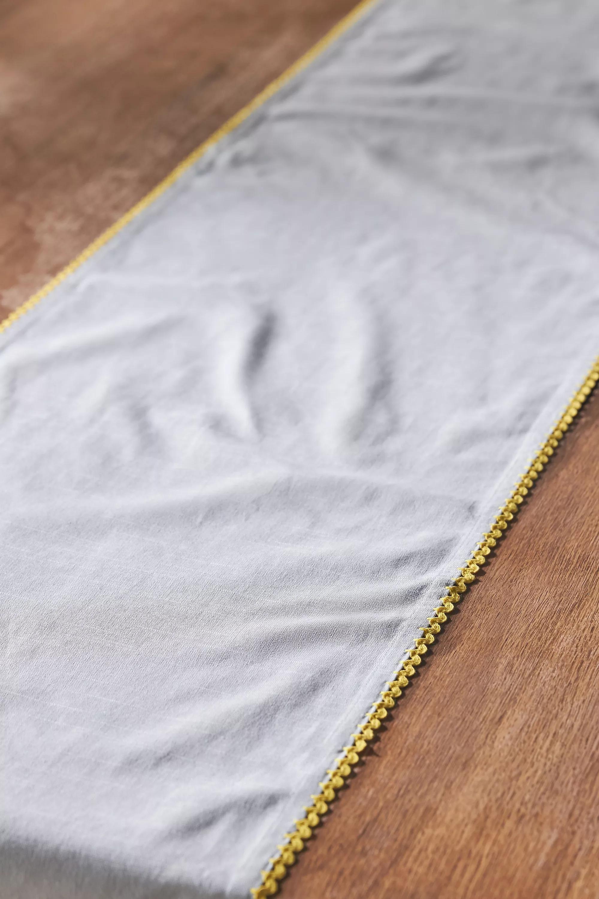 Ric Rac Cotton Table Runner, Blue, A501_0098, large image number 1