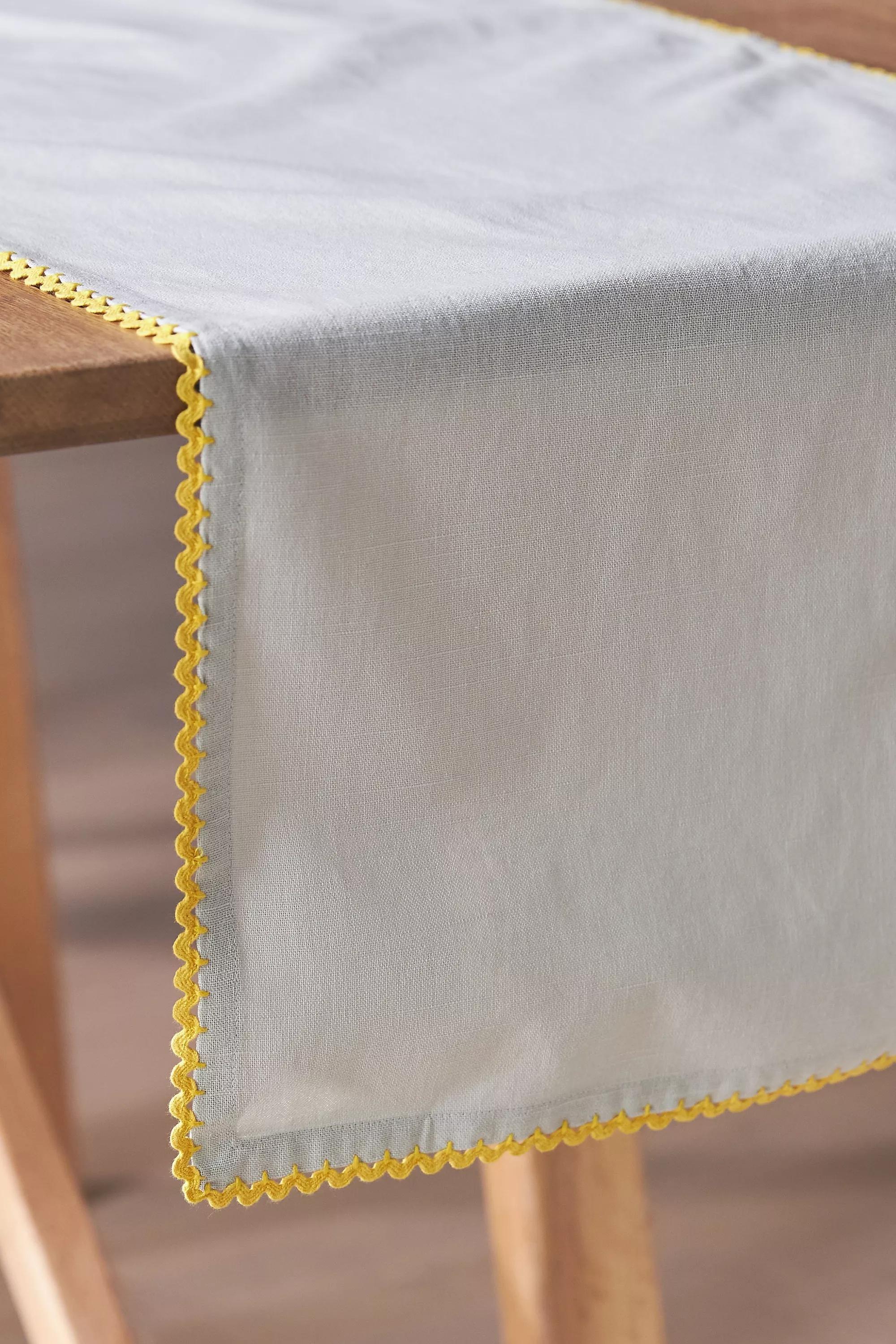 Ric Rac Cotton Table Runner, Blue, A501_0098, large image number 2