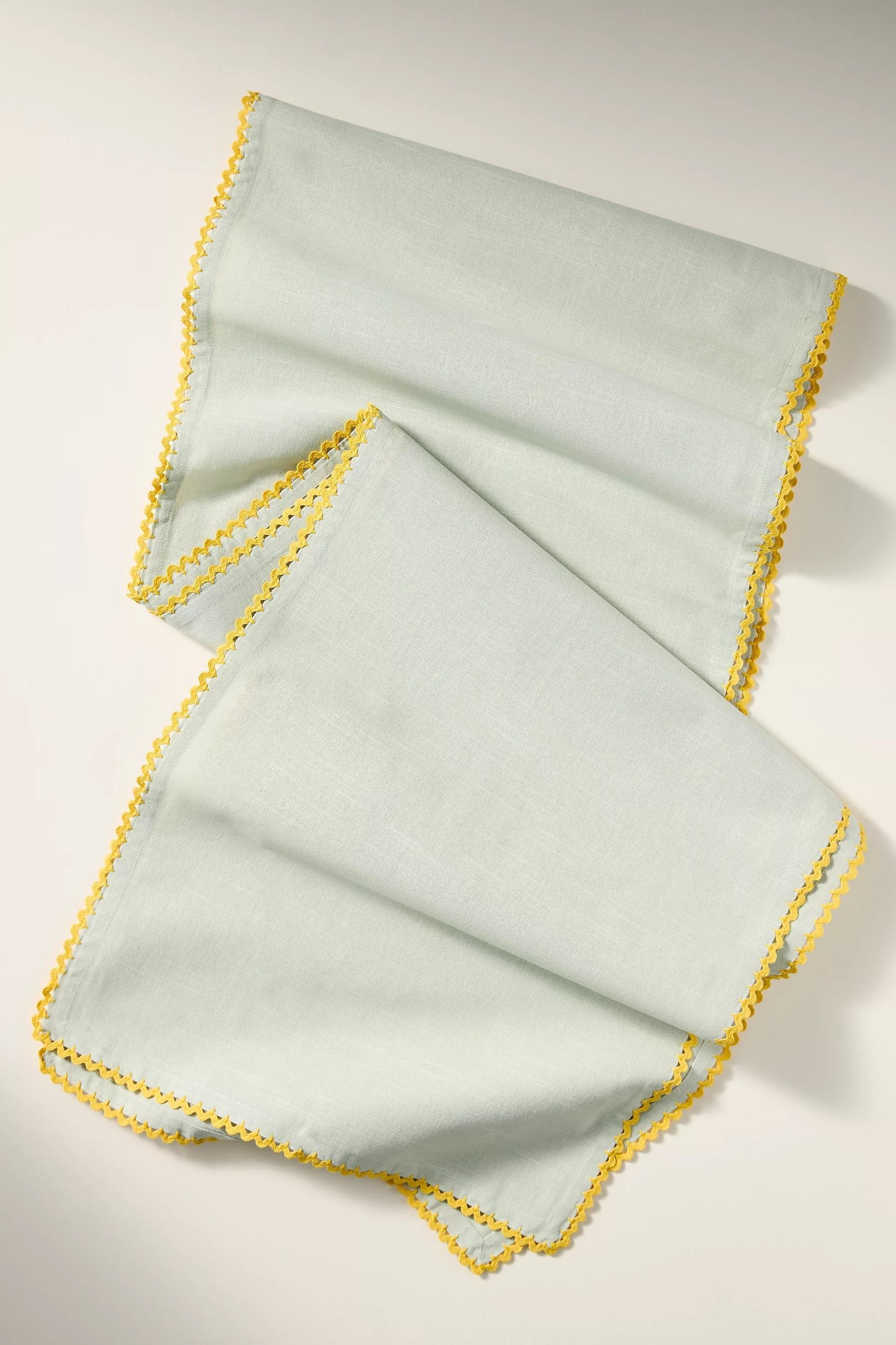Ric Rac Cotton Table Runner, Blue, A501_0098, large image number 4