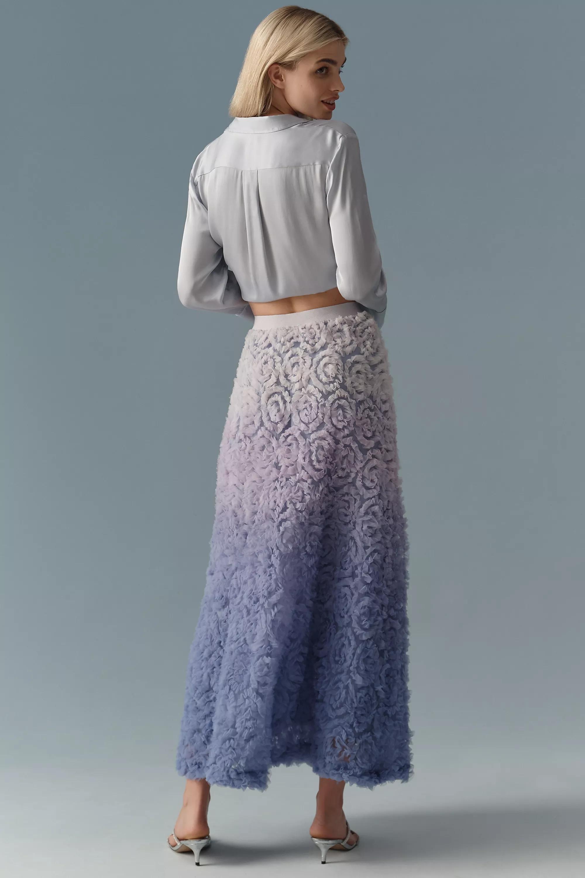 Anthropologie Ombre Wrap Brunch Midi, Blue, , large image number 1