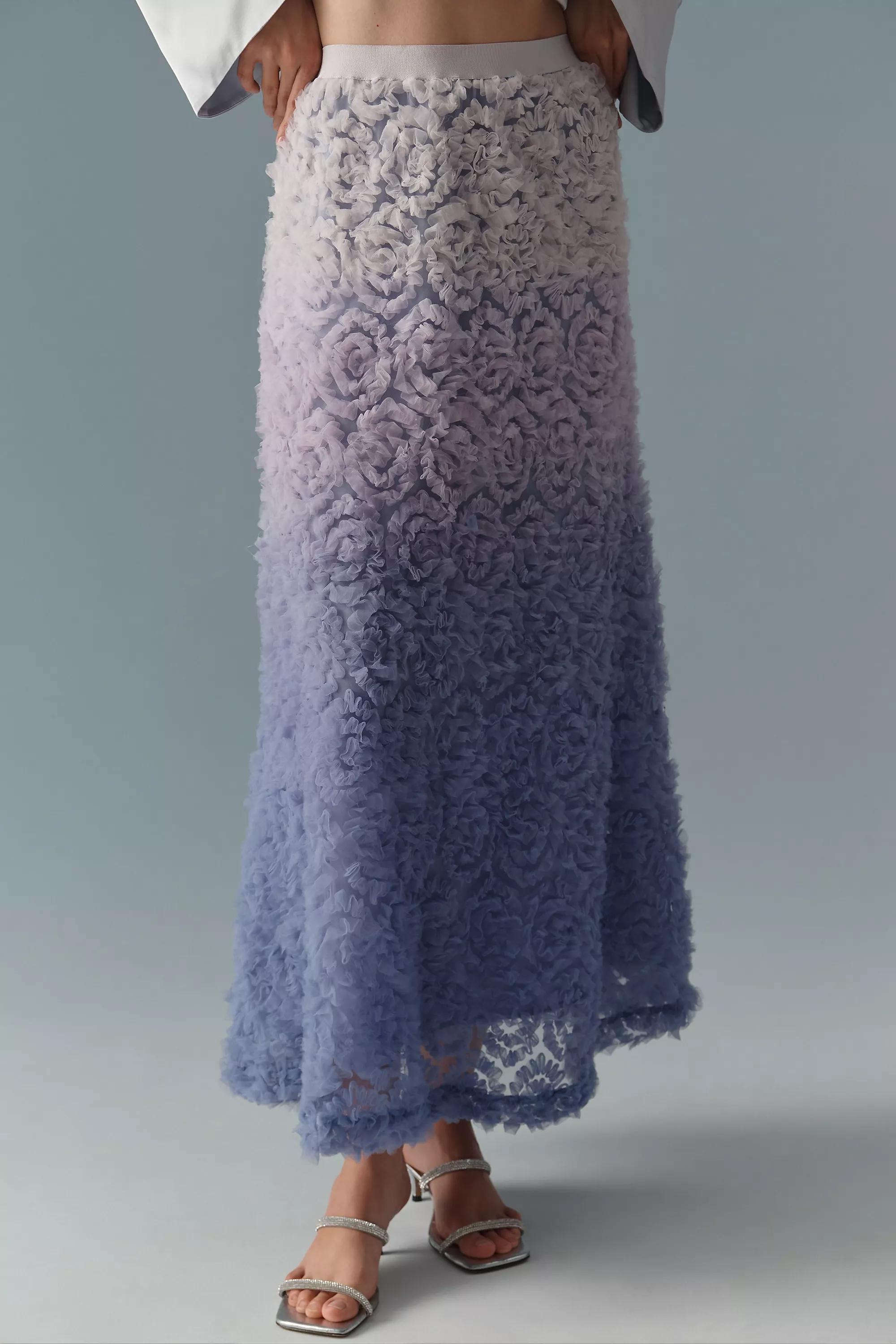 Anthropologie Ombre Wrap Brunch Midi, Blue, , large image number 2
