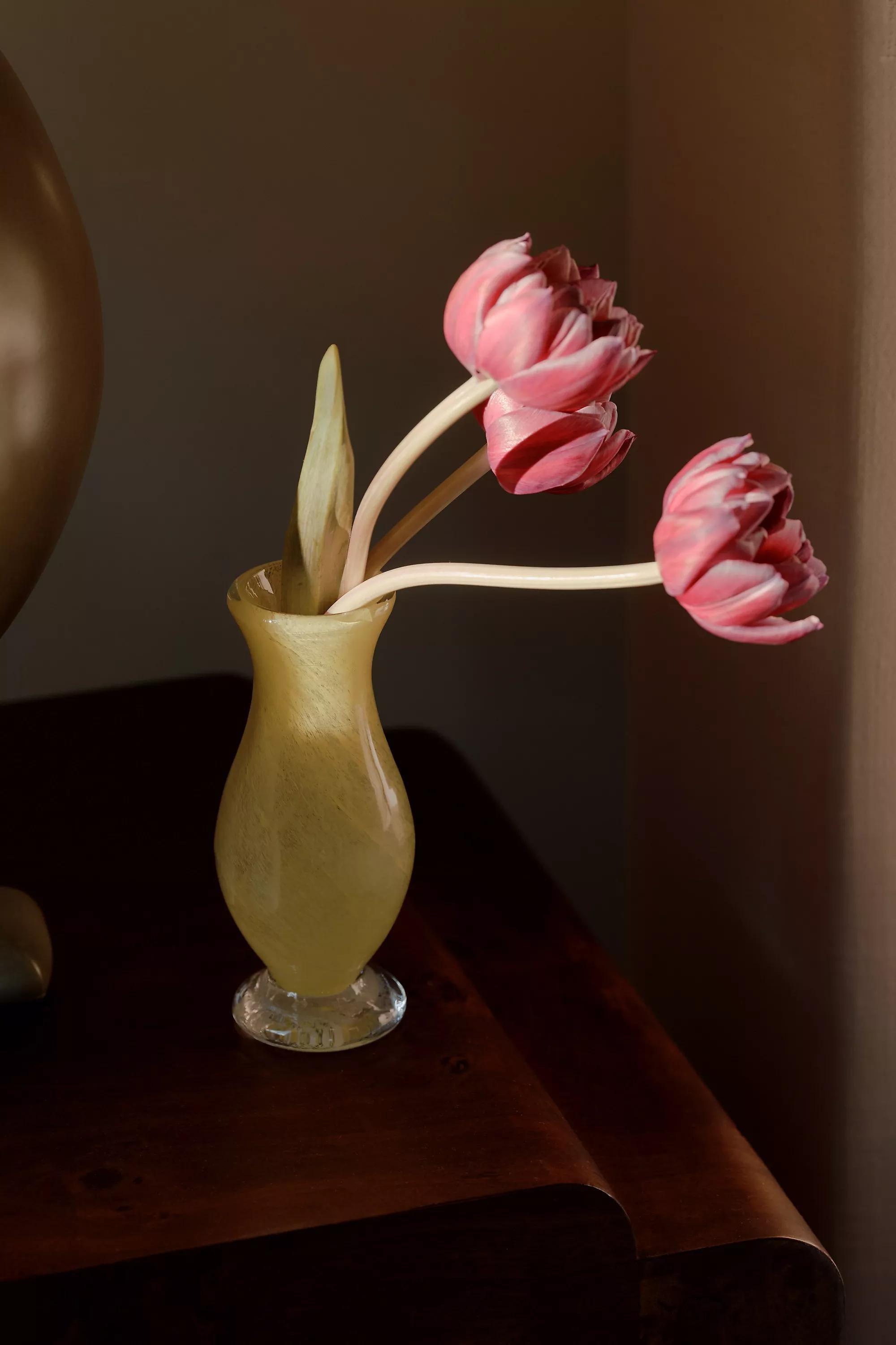 Bristol Soda Glass Bud Vase, Yellow, A501_0072, large image number 1