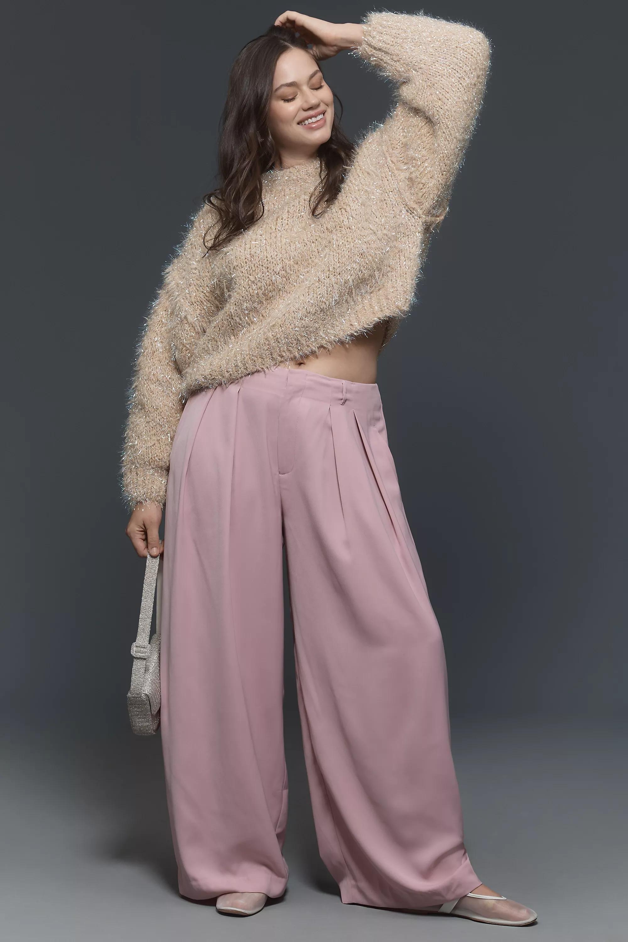Anthropologie Plain Formal Trousers, Pink, , large image number 6