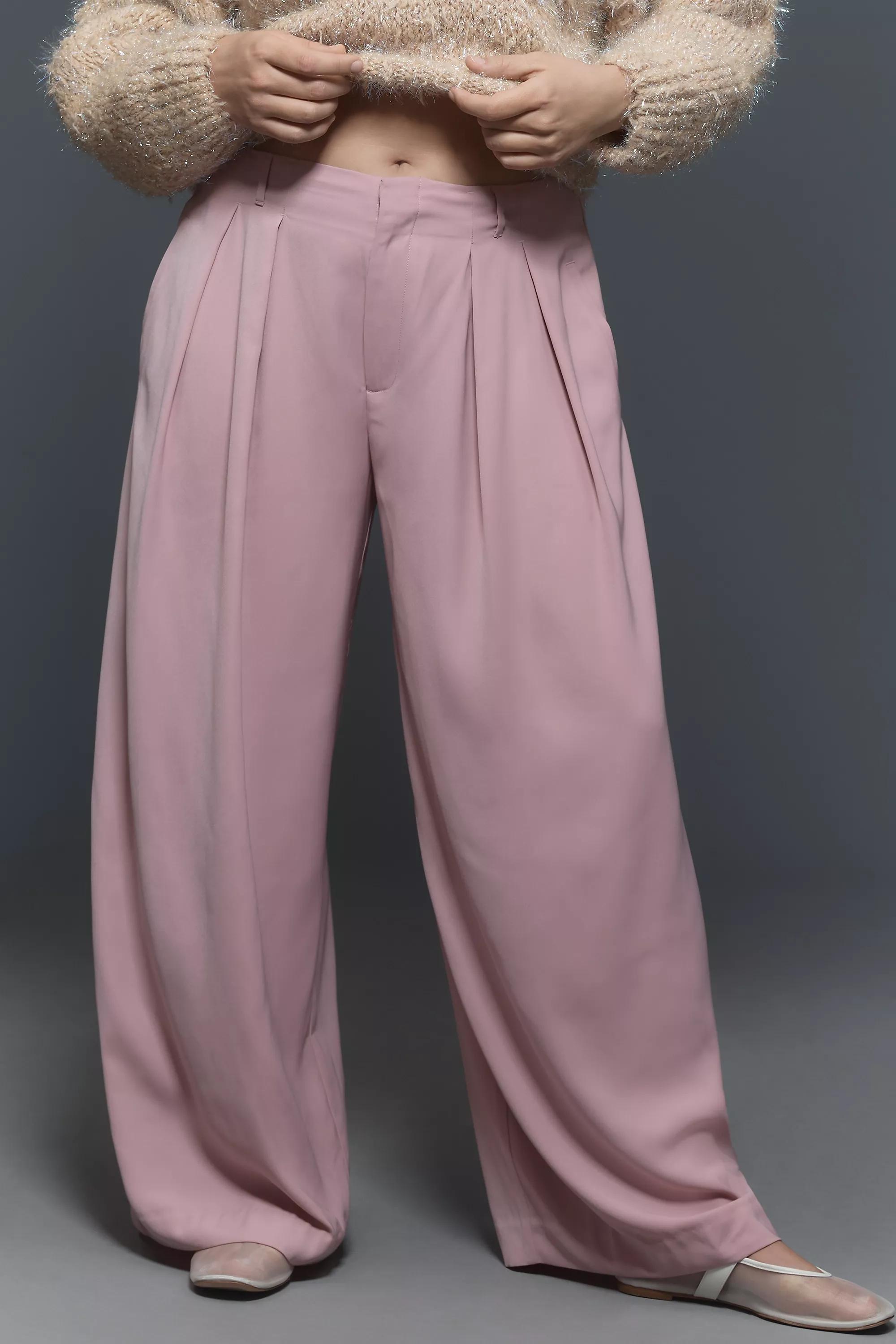 Anthropologie Plain Formal Trousers, Pink, , large image number 7