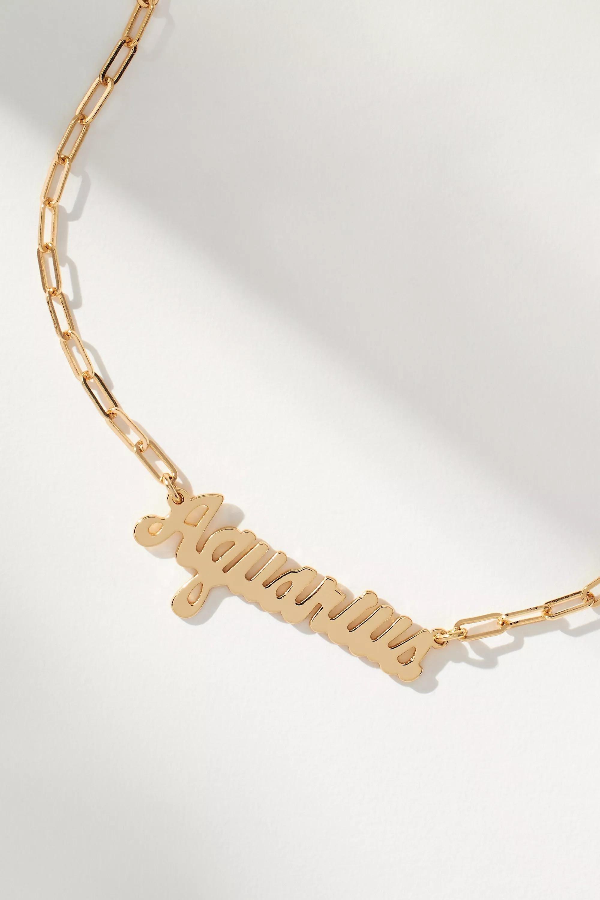 Anthropologie Zodiac Necklace, Blue, A501_0811, large image number 0