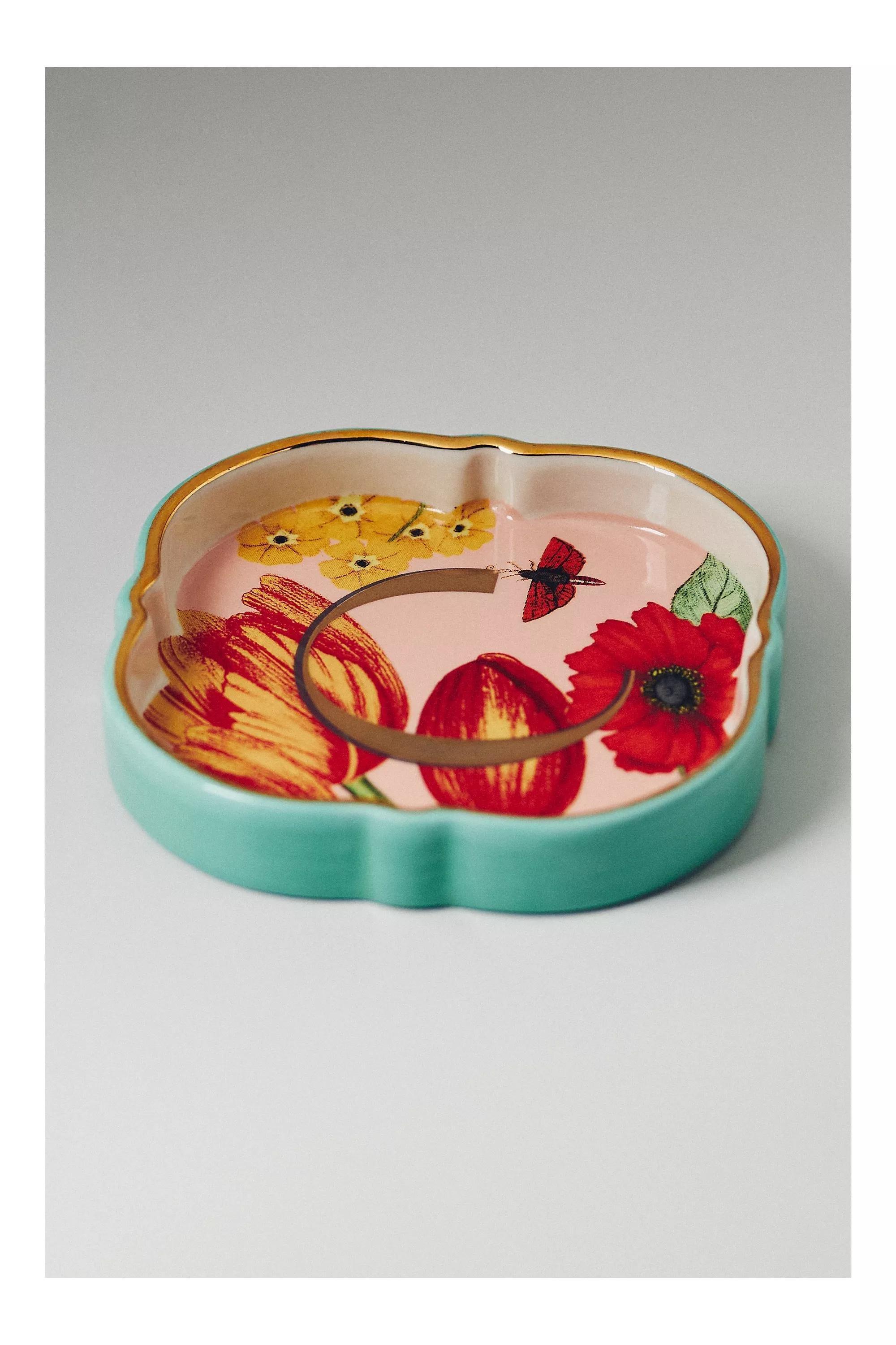 C Eden Monogram Stoneware Trinket Dish, Multicolour, A501_0903, large image number 0