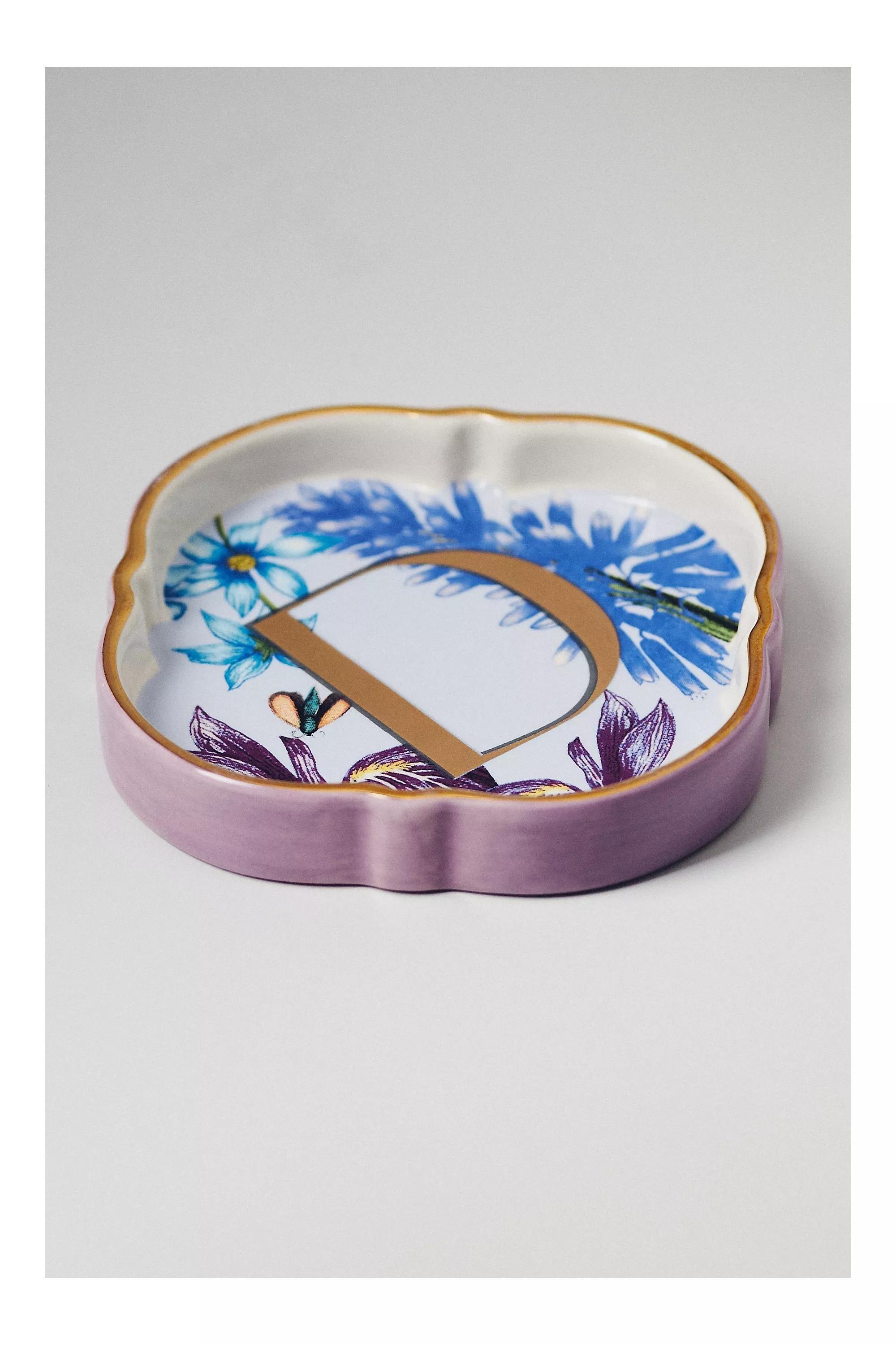 D Eden Monogram Stoneware Trinket Dish, A501_0904, large image number 0