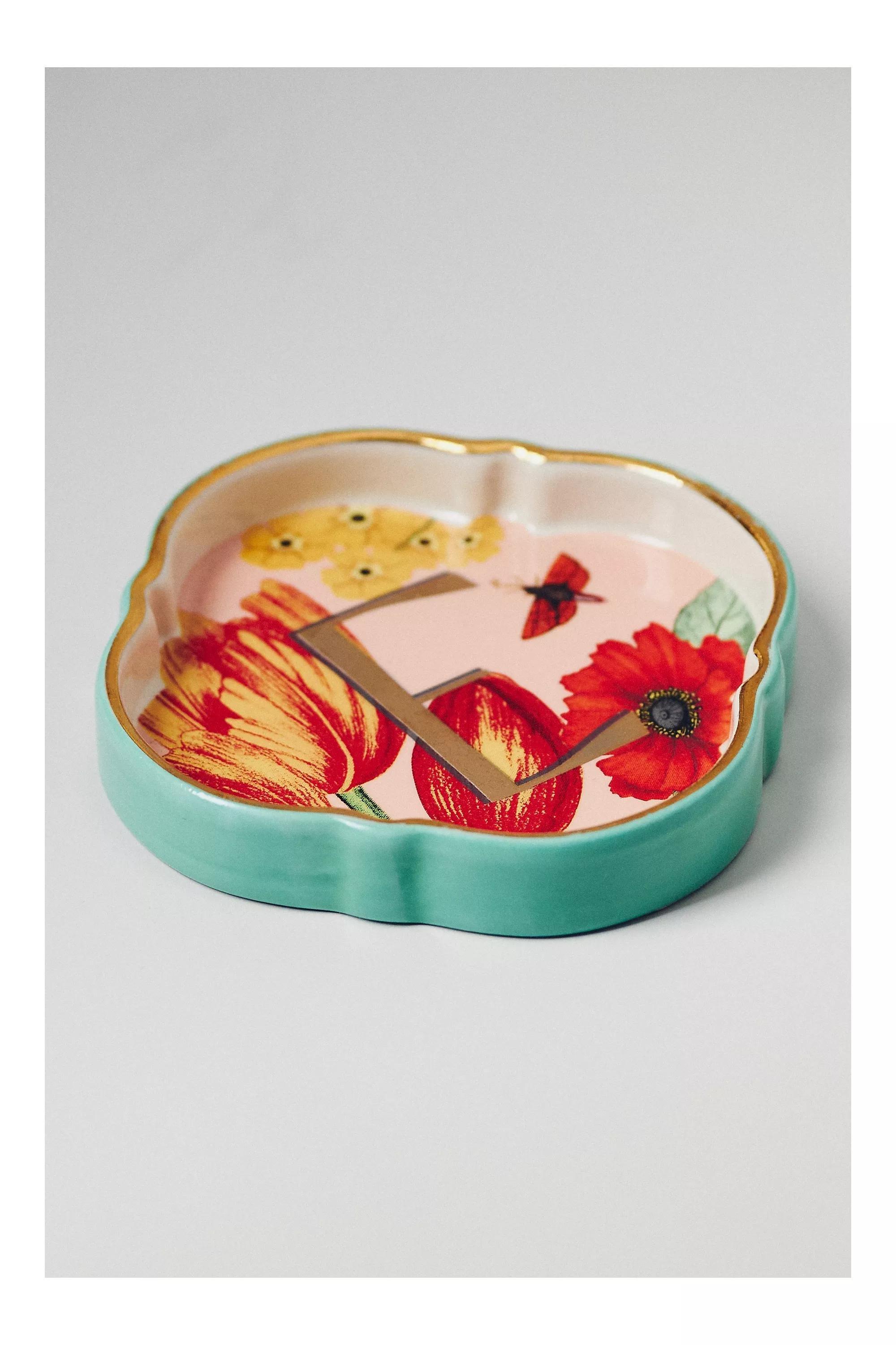 Eden Monogram Stoneware Trinket Dish, A501_0905, medium