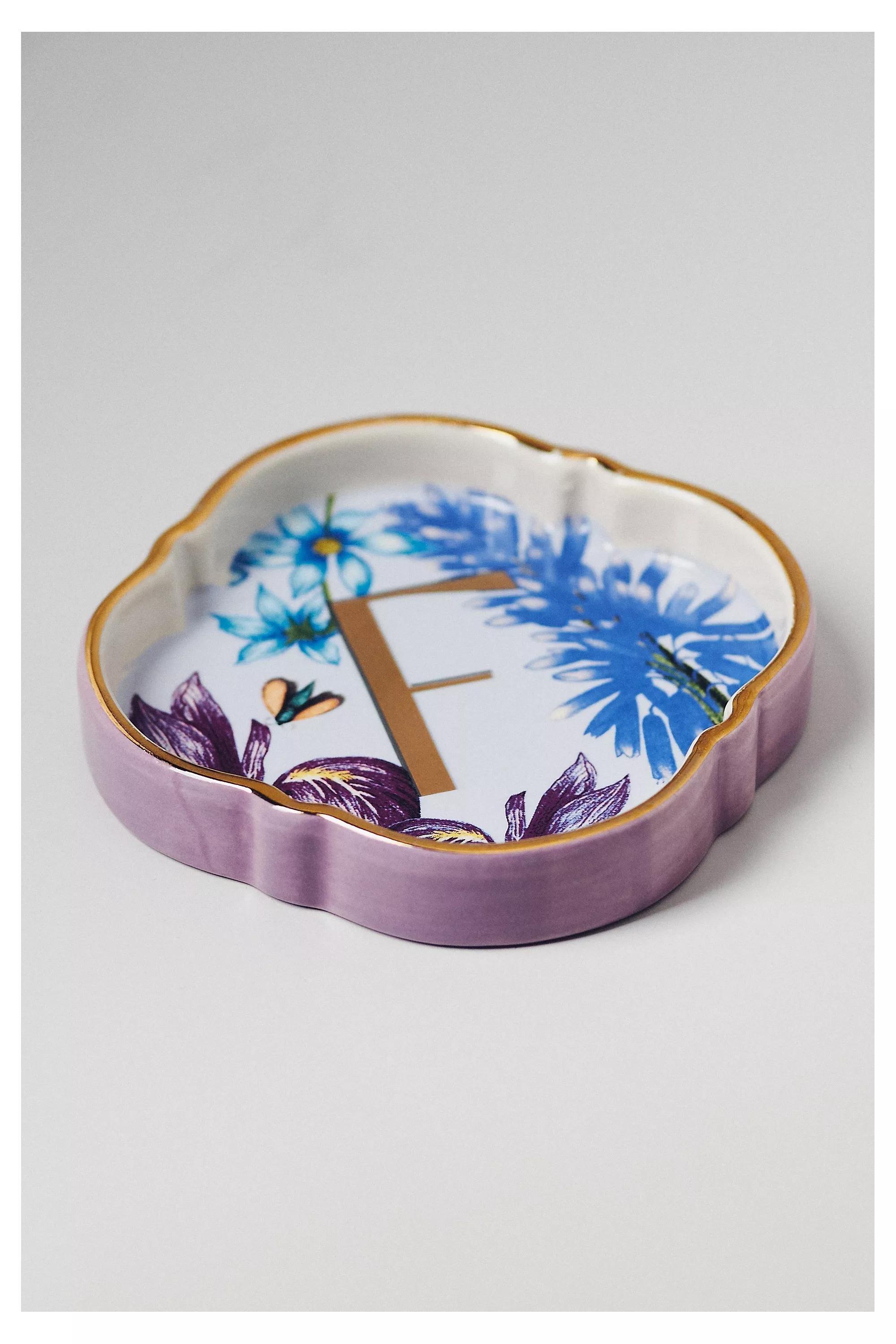F Eden Monogram Stoneware Trinket Dish, A501_0906, large image number 0