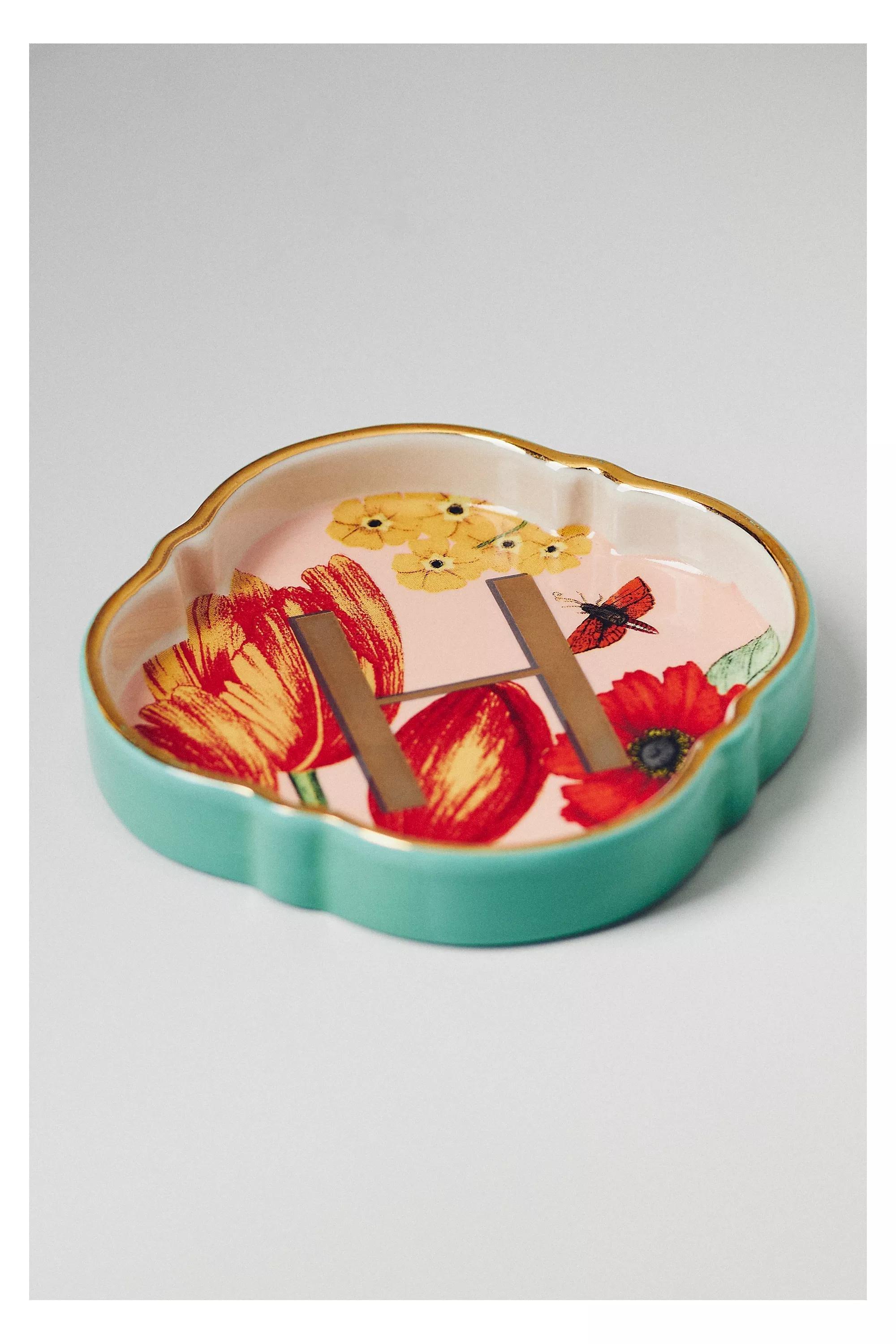 H Eden Monogram Stoneware Trinket Dish, A501_0908, large image number 0