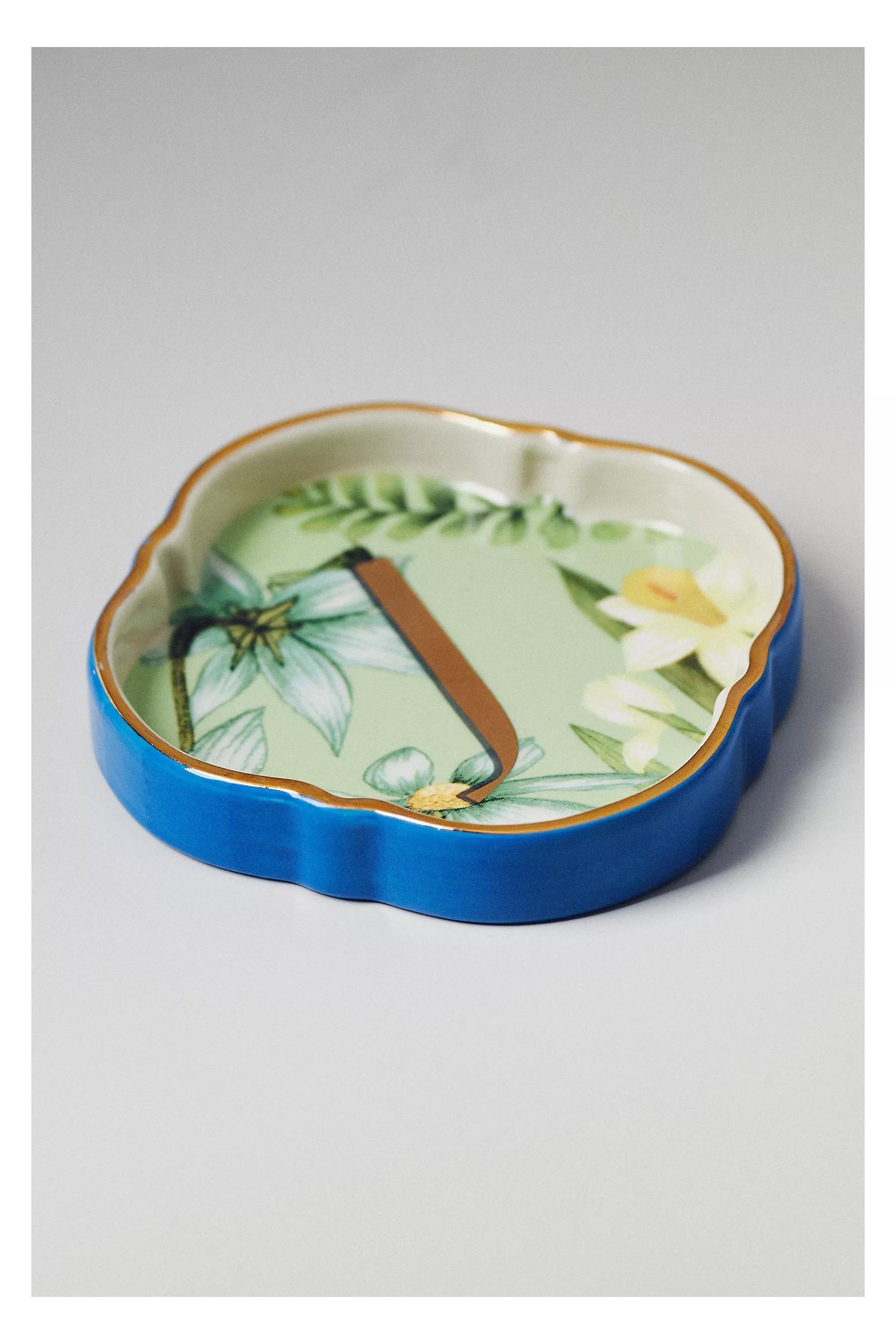 J Eden Monogram Stoneware Trinket Dish, Multicolour, A501_0910, large image number 0