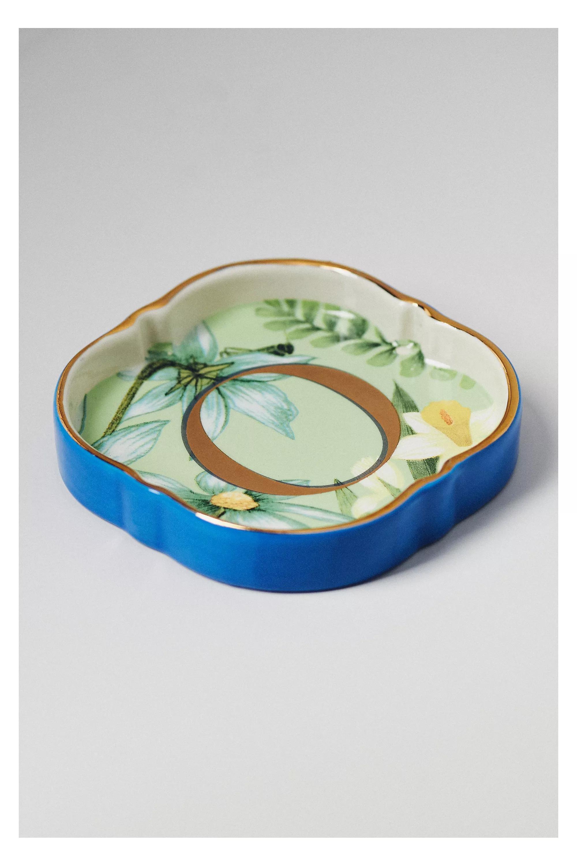 O Eden Monogram Stoneware Trinket Dish, , medium