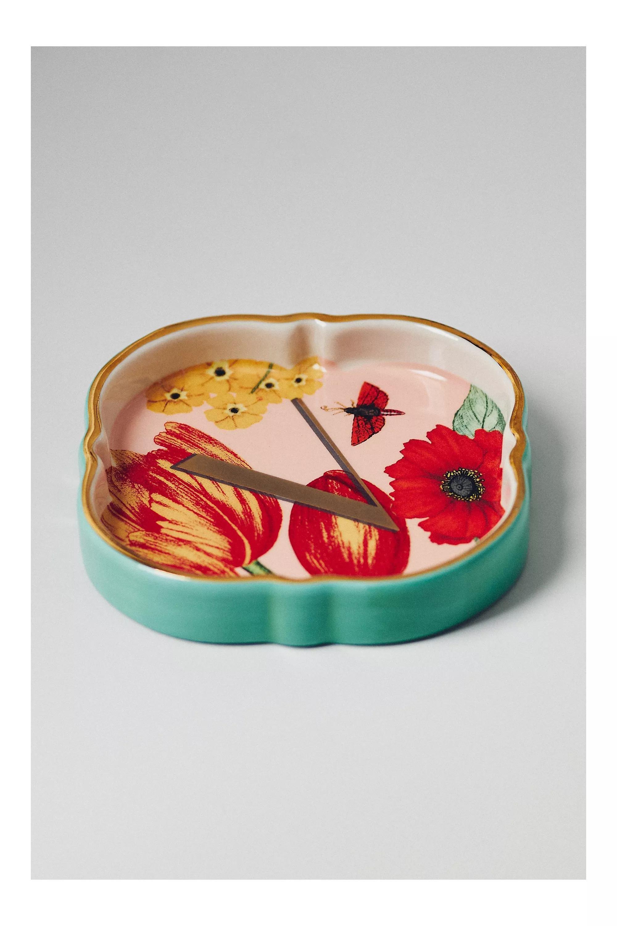 V Eden Monogram Stoneware Trinket Dish, A501_0922, large image number 0