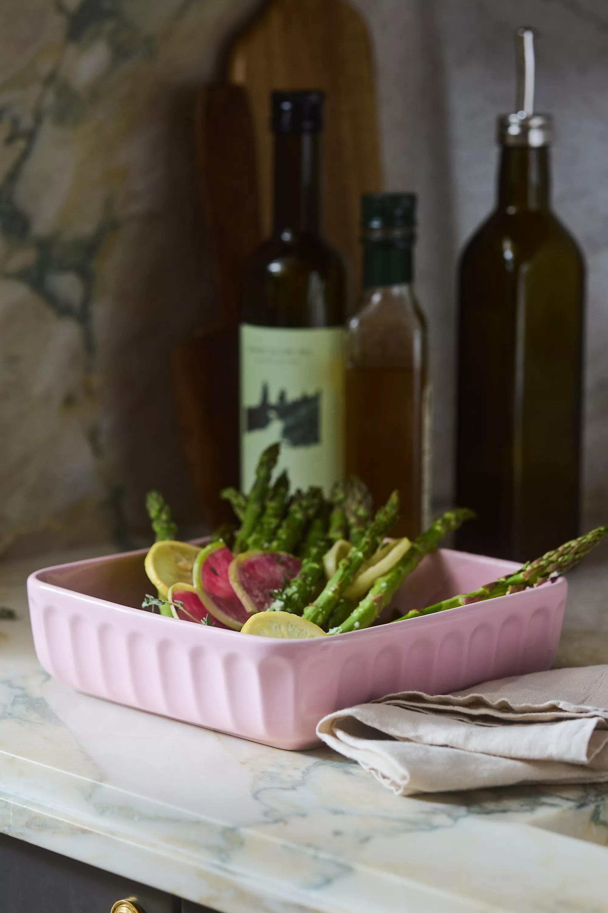 Stoneware Square Baking Dish, Pink, A501_0073, large image number 0