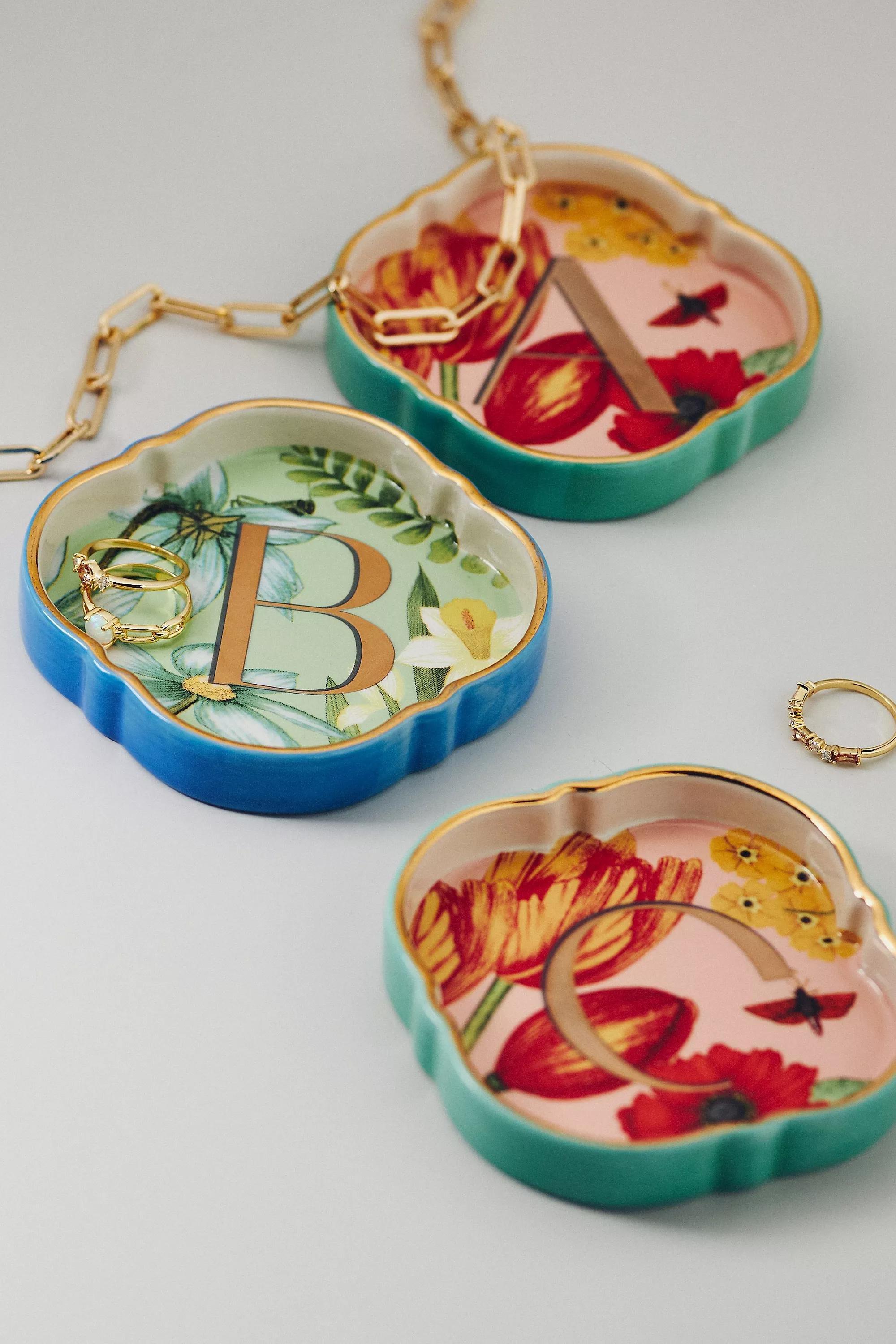 Eden Monogram Stoneware Trinket Dish, A501_0926, medium