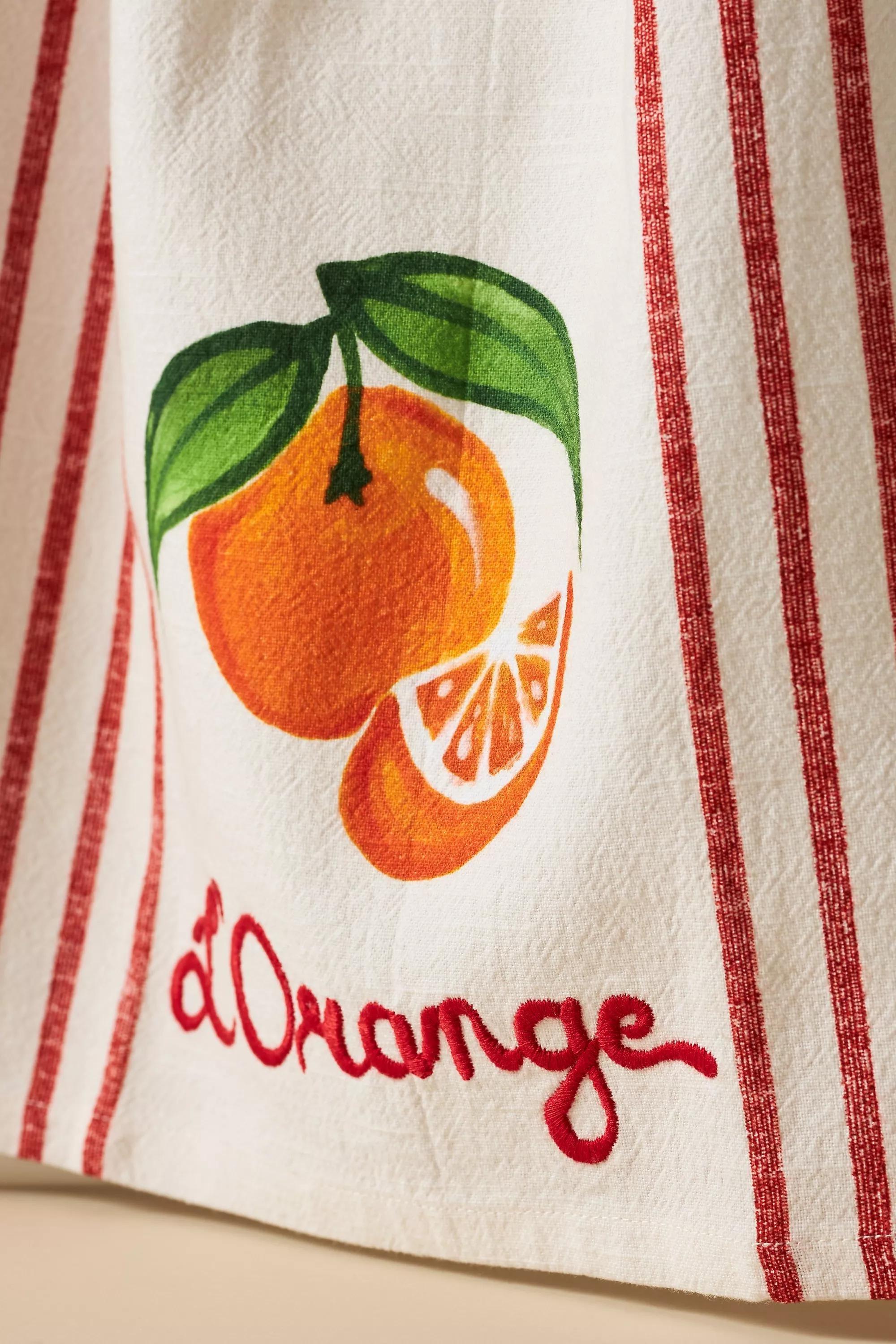 Harlie Brown Studio Kitchen Towel, Orange, A501_0089, large image number 1