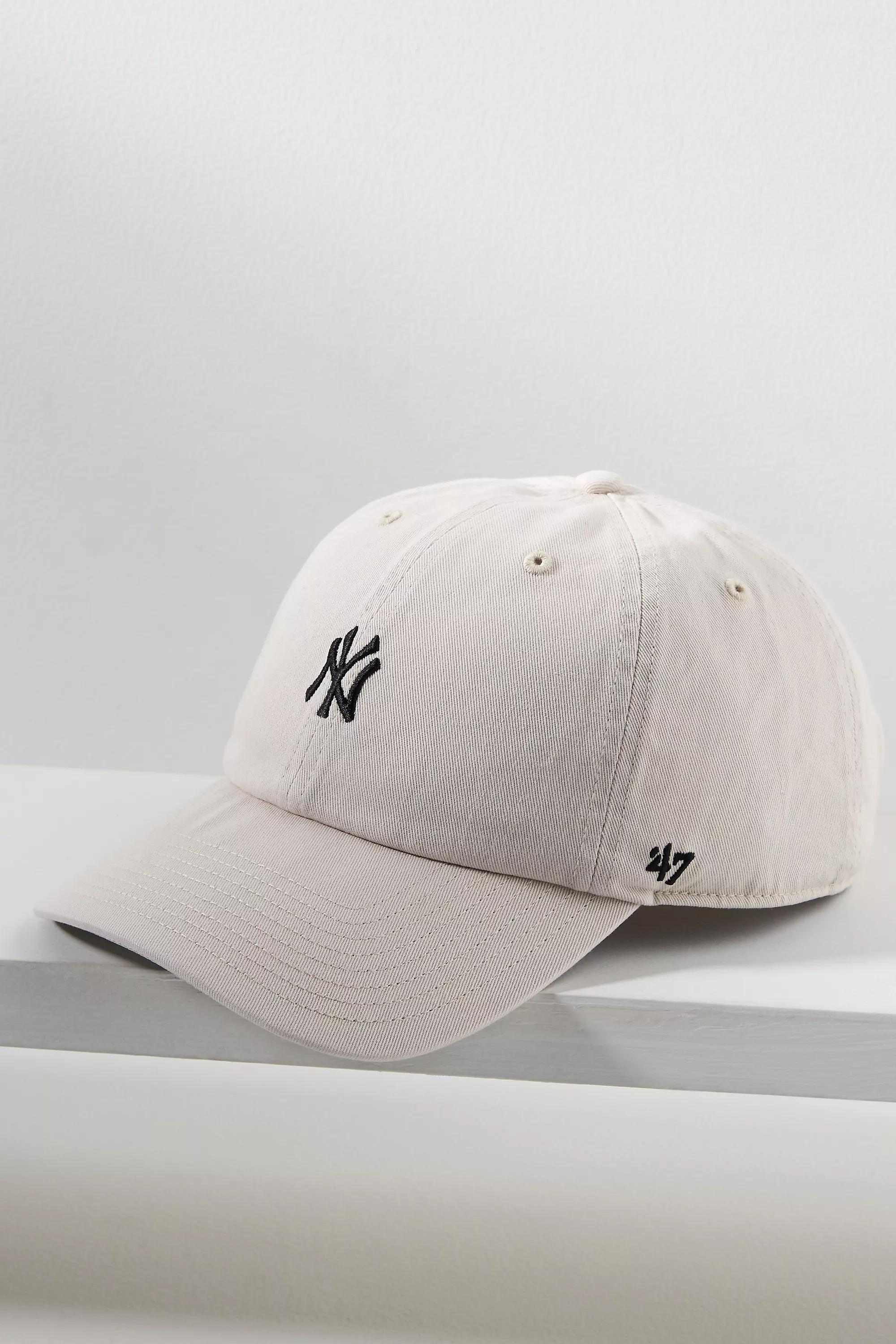 Yankees Mini Logo Baseball Cap, White, A501_0011, large image number 0
