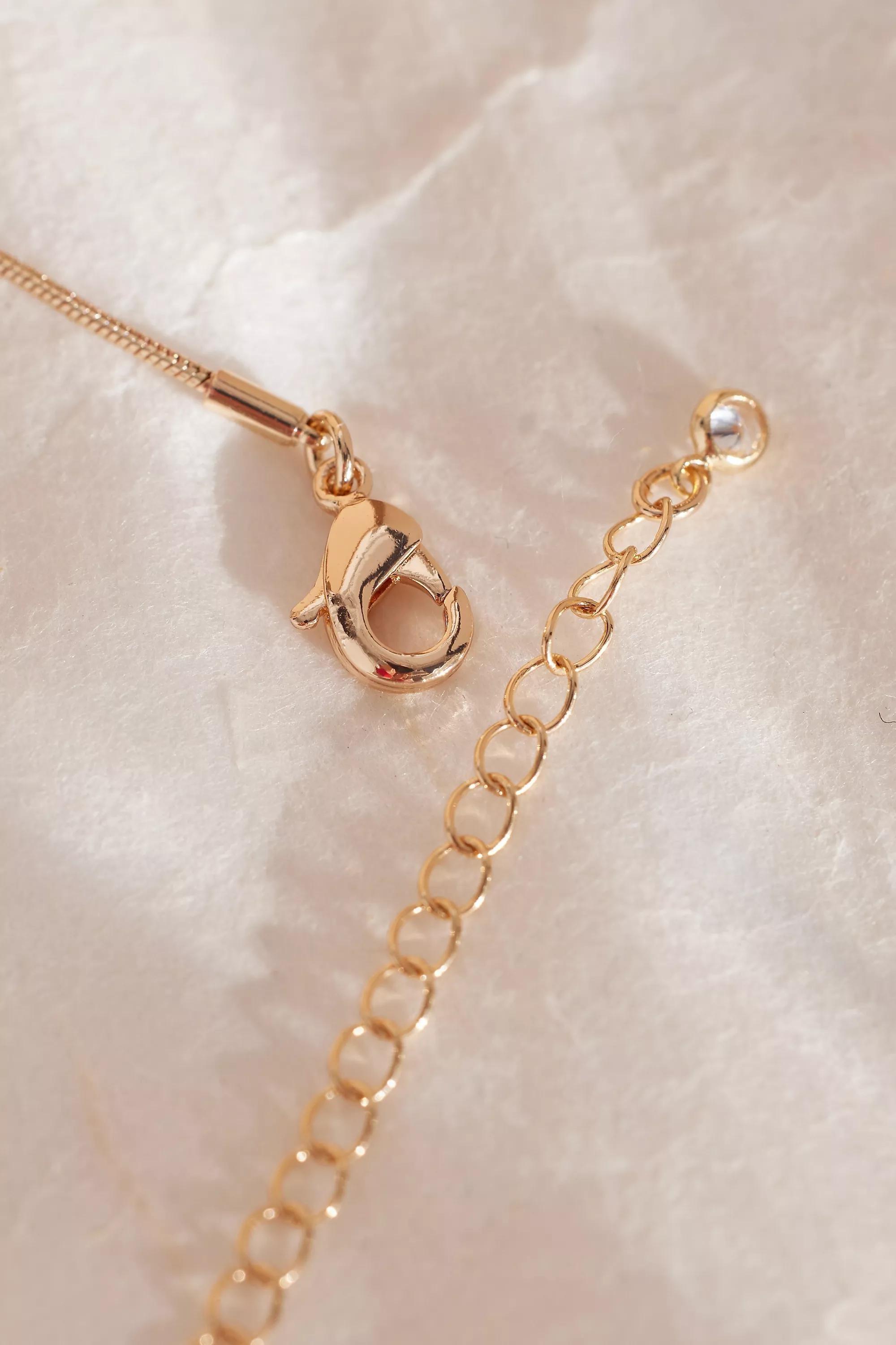 Anthropologie Chain Necklace, Brown, A501_0060, large image number 4